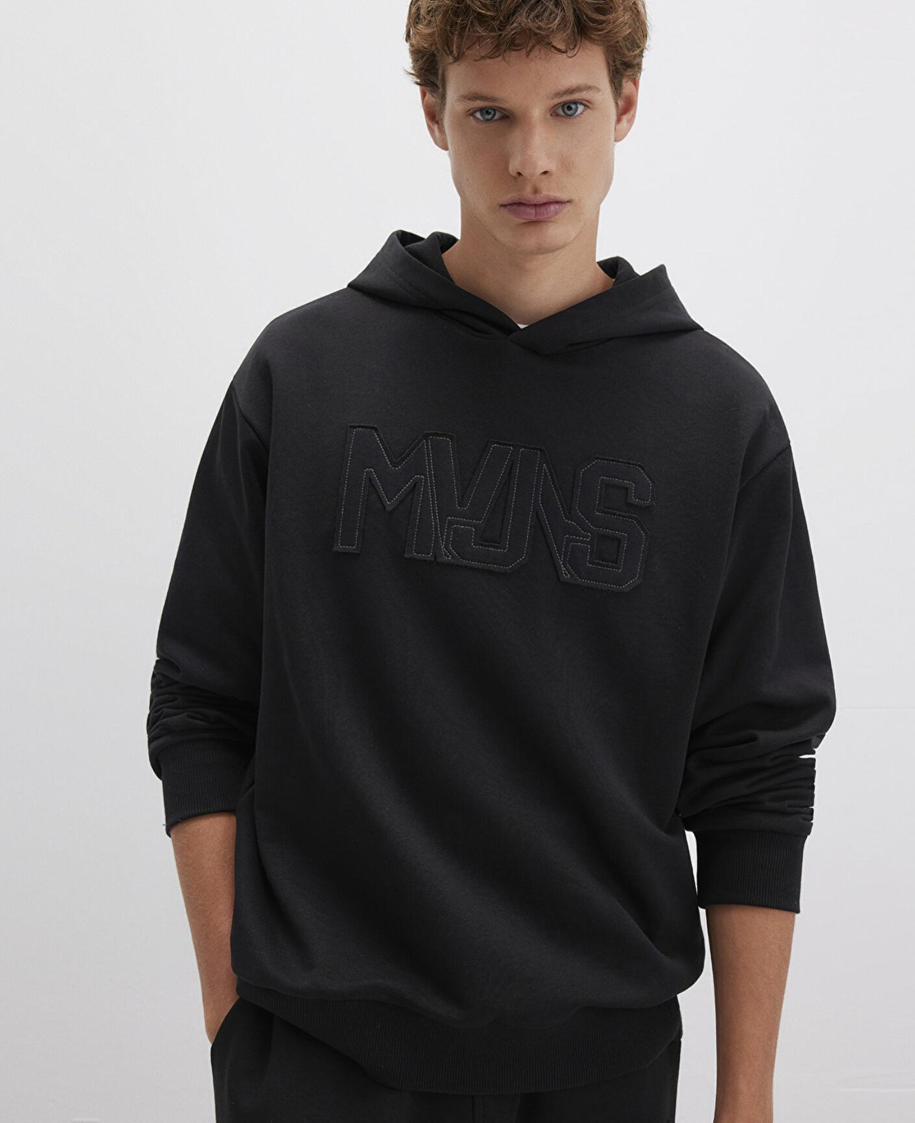 Mavi MVJNS Baskılı Kapüşonlu Siyah Sweatshirt 0S10346-900