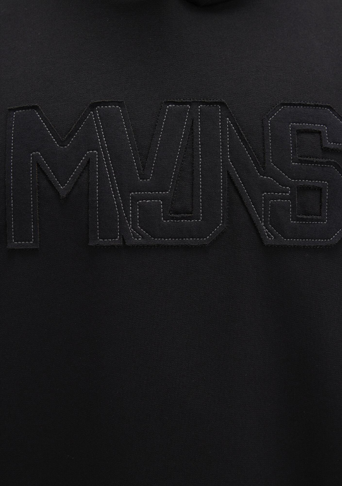Mavi MVJNS Baskılı Kapüşonlu Siyah Sweatshirt 0S10346-900