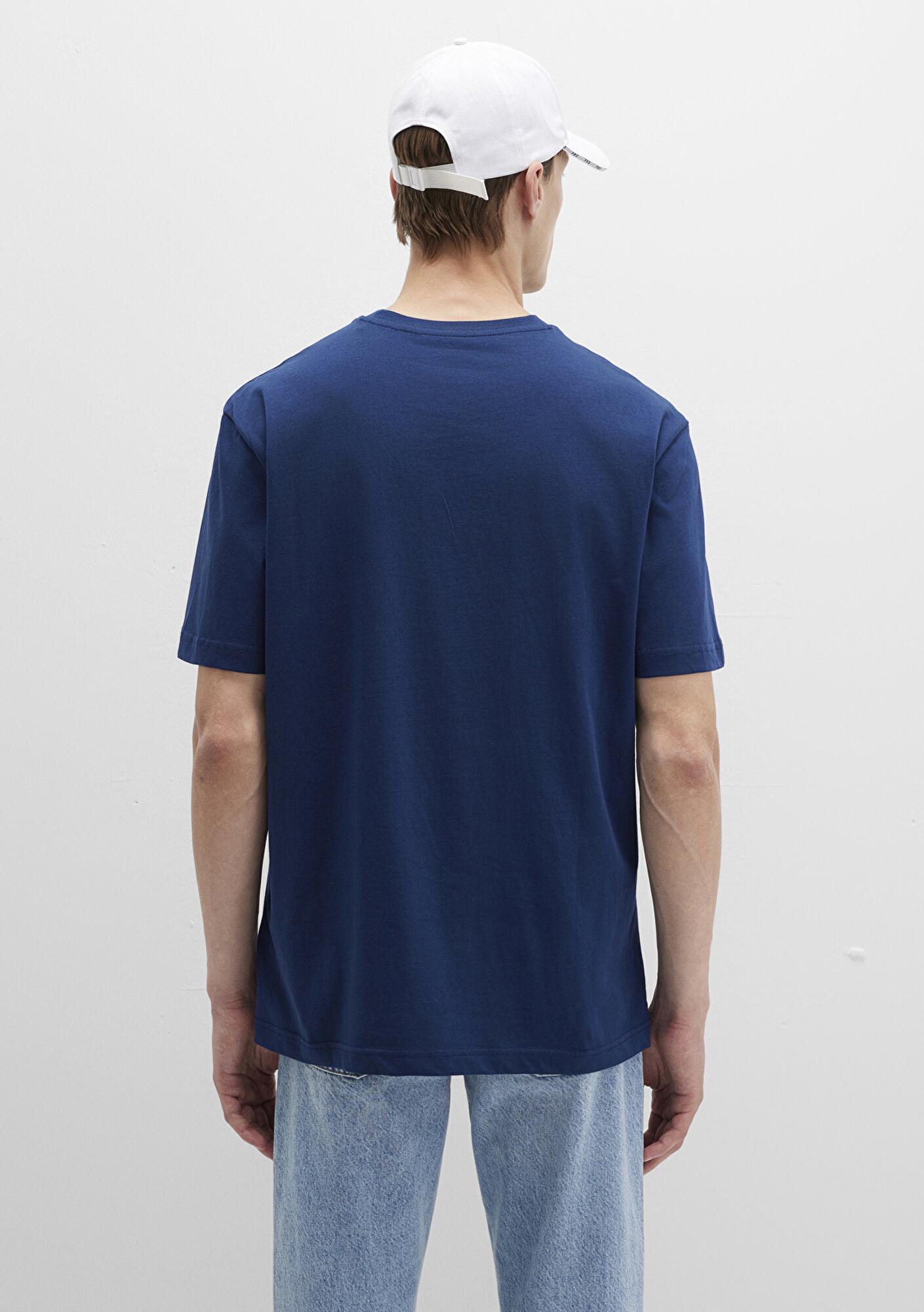 Mavi Mavi Logo Baskılı Lacivert Tişört Loose Fit / Bol Rahat Kesim 0612904-89353