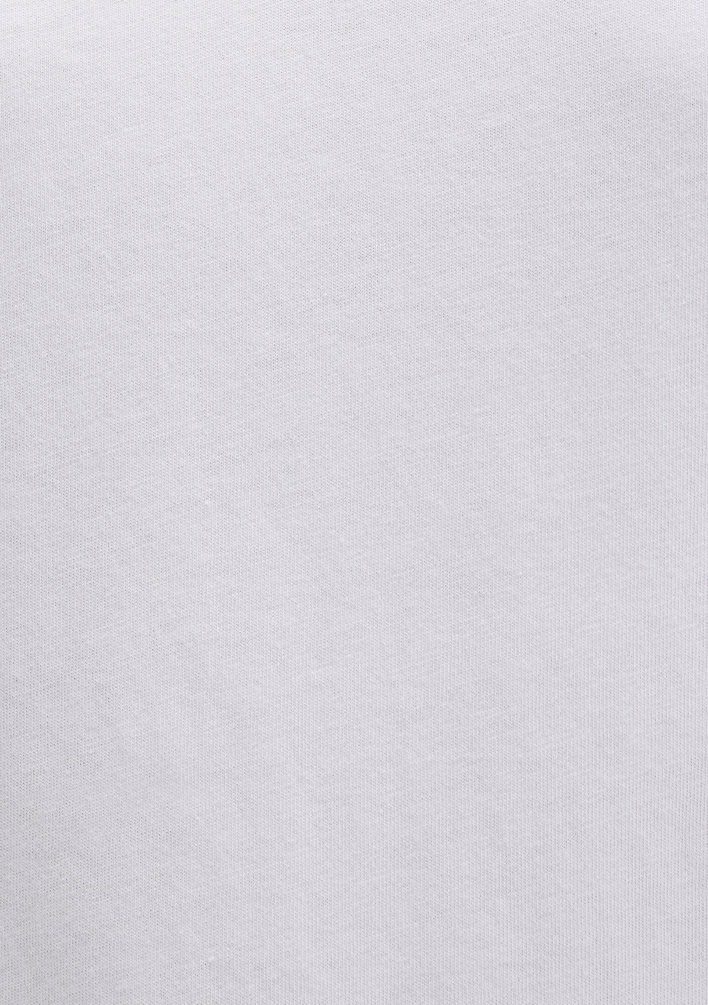 Mavi V Yaka Beyaz Basic Tişört Regular Fit / Normal Kesim 166248-620