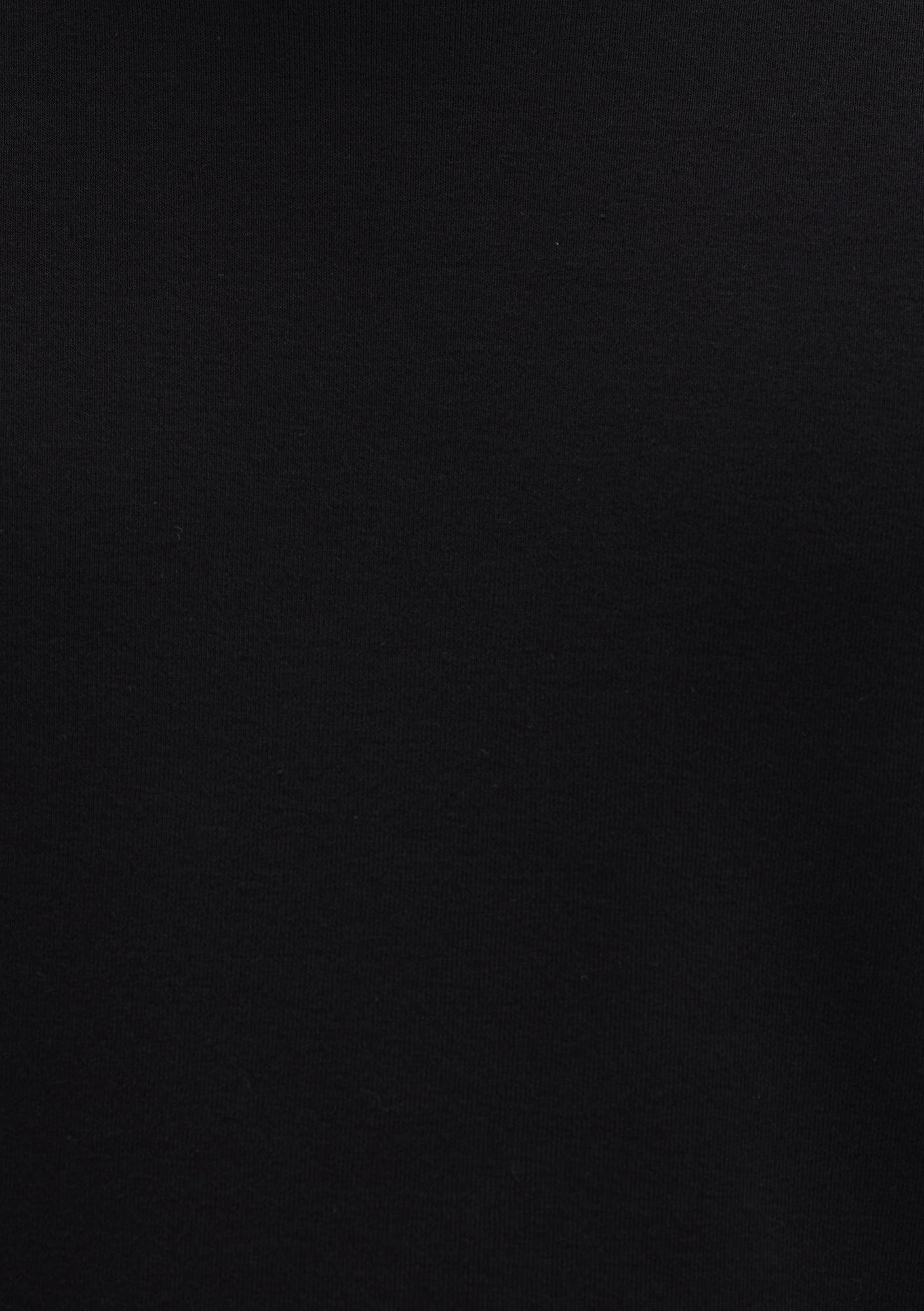 Mavi Ribana Detaylı Siyah Tişört Fitted / Vücuda Oturan Kesim 063747-900