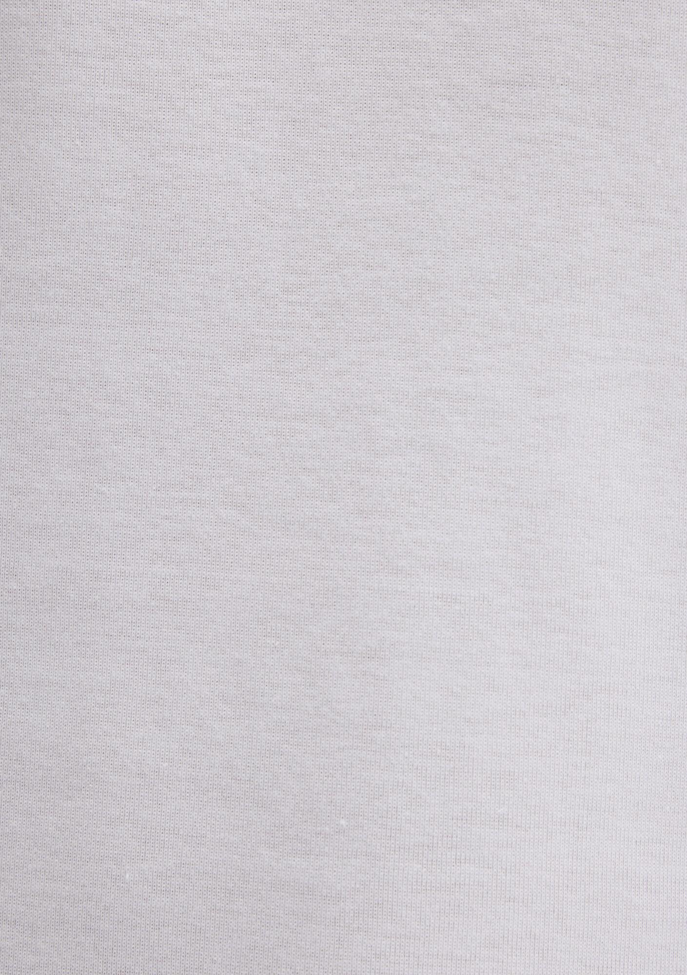 Mavi Ribana Detaylı Beyaz Tişört Fitted / Vücuda Oturan Kesim 063747-620