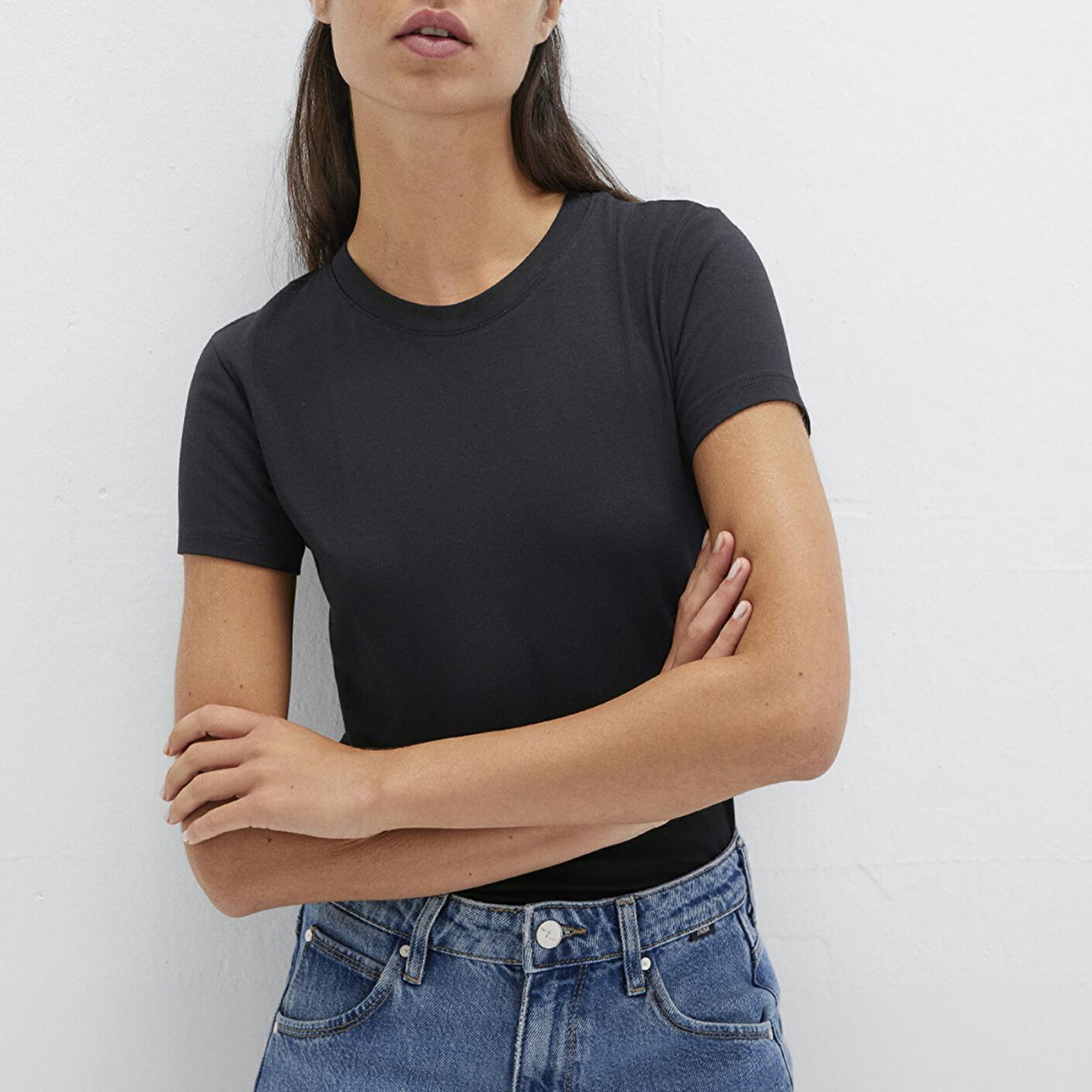 Mavi Stretch Siyah Basic Tişört Fitted / Vücuda Oturan Kesim 162767-900