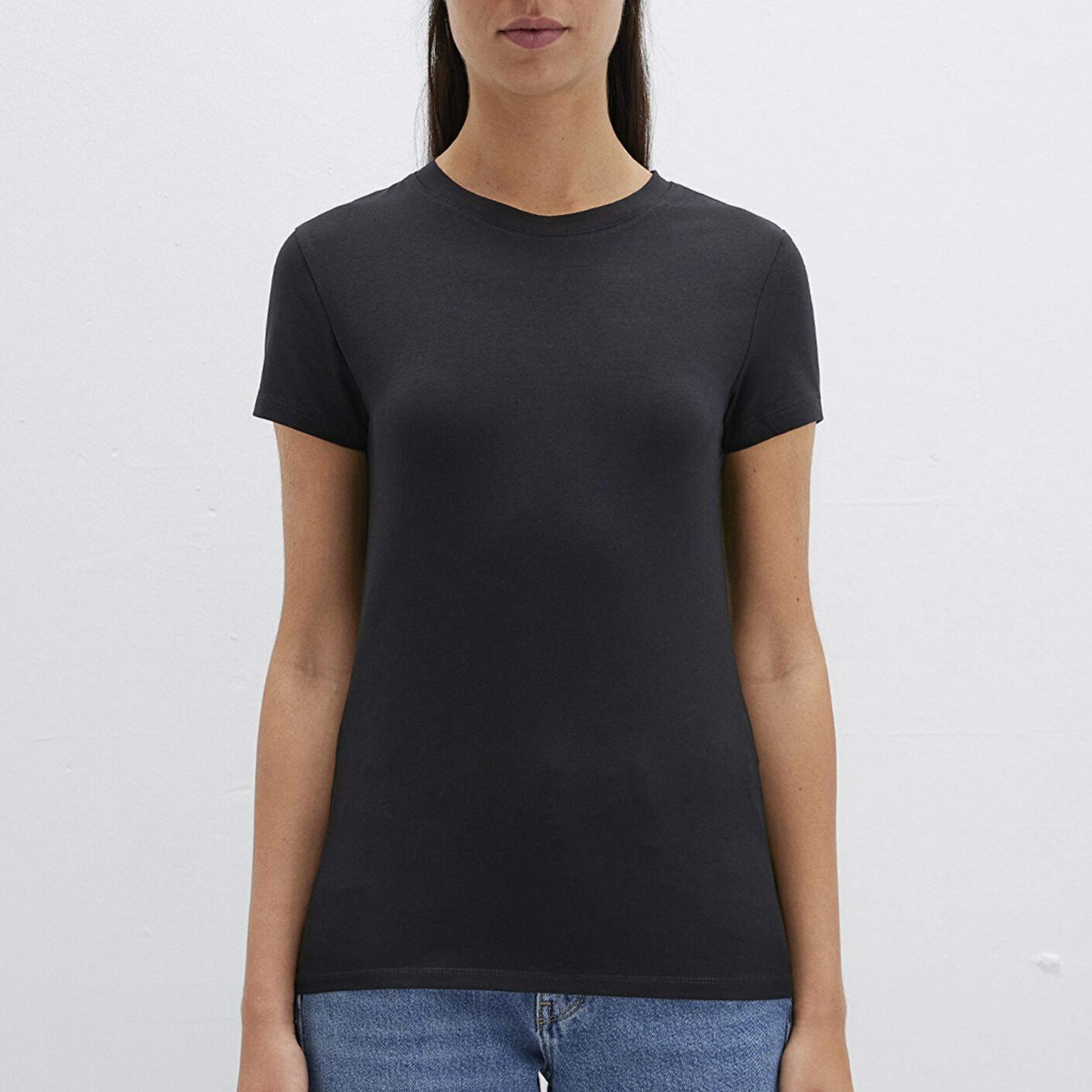 Mavi Stretch Siyah Basic Tişört Fitted / Vücuda Oturan Kesim 162767-900