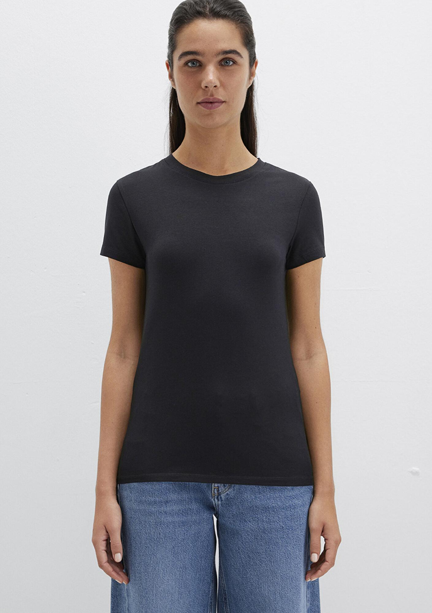 Mavi Stretch Siyah Basic Tişört Fitted / Vücuda Oturan Kesim 162767-900