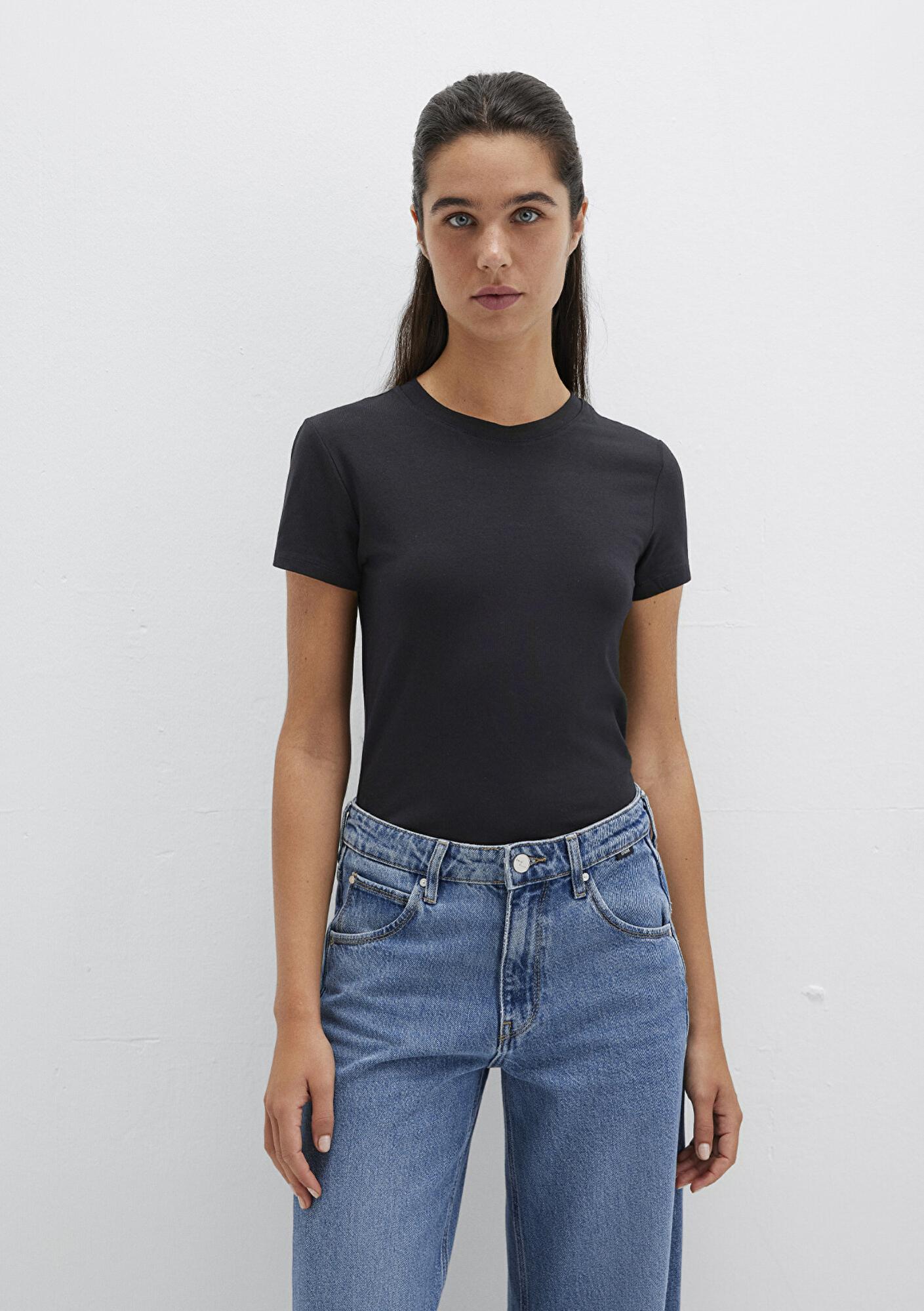 Mavi Stretch Siyah Basic Tişört Fitted / Vücuda Oturan Kesim 162767-900