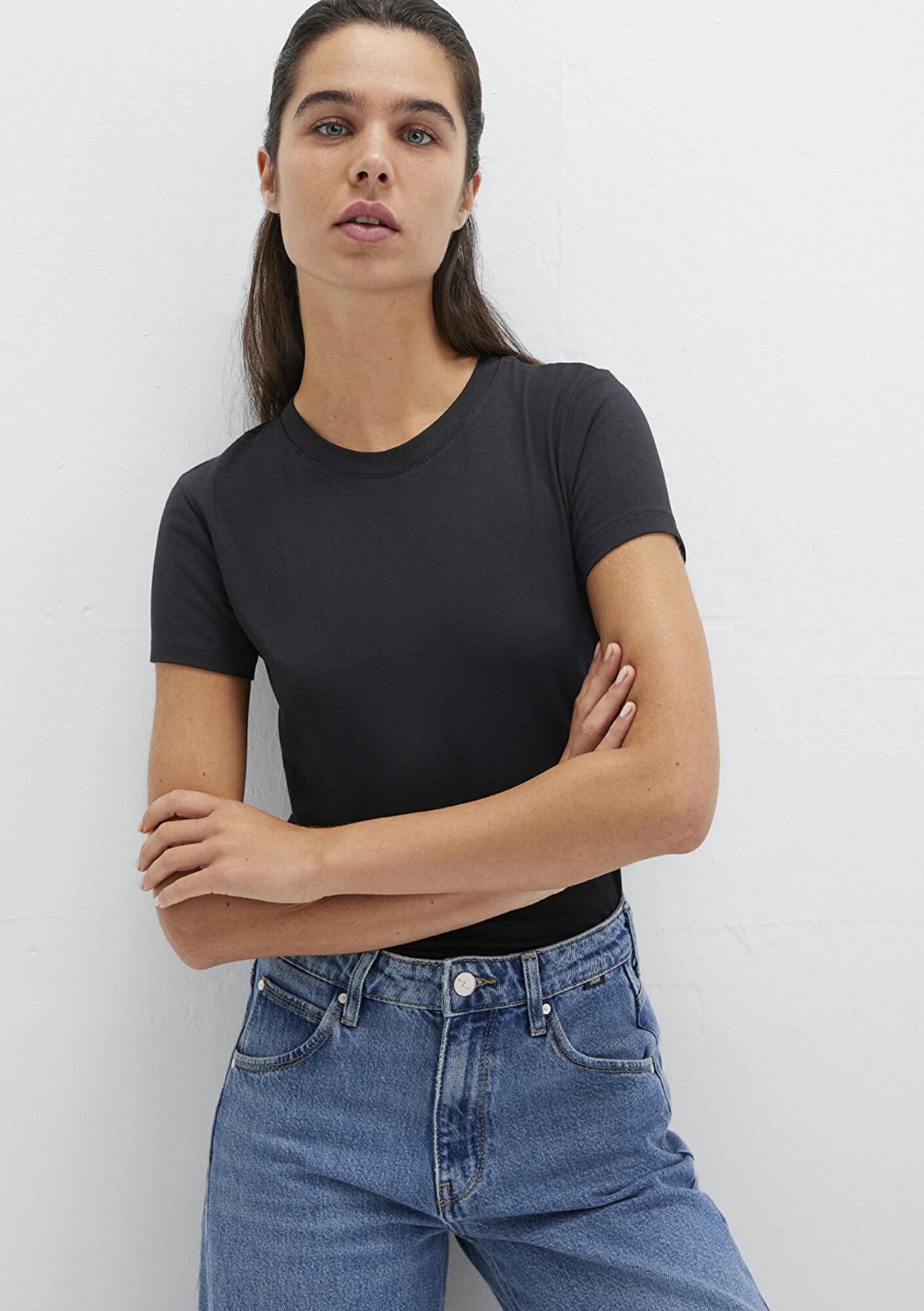 Mavi Stretch Siyah Basic Tişört Fitted / Vücuda Oturan Kesim 162767-900