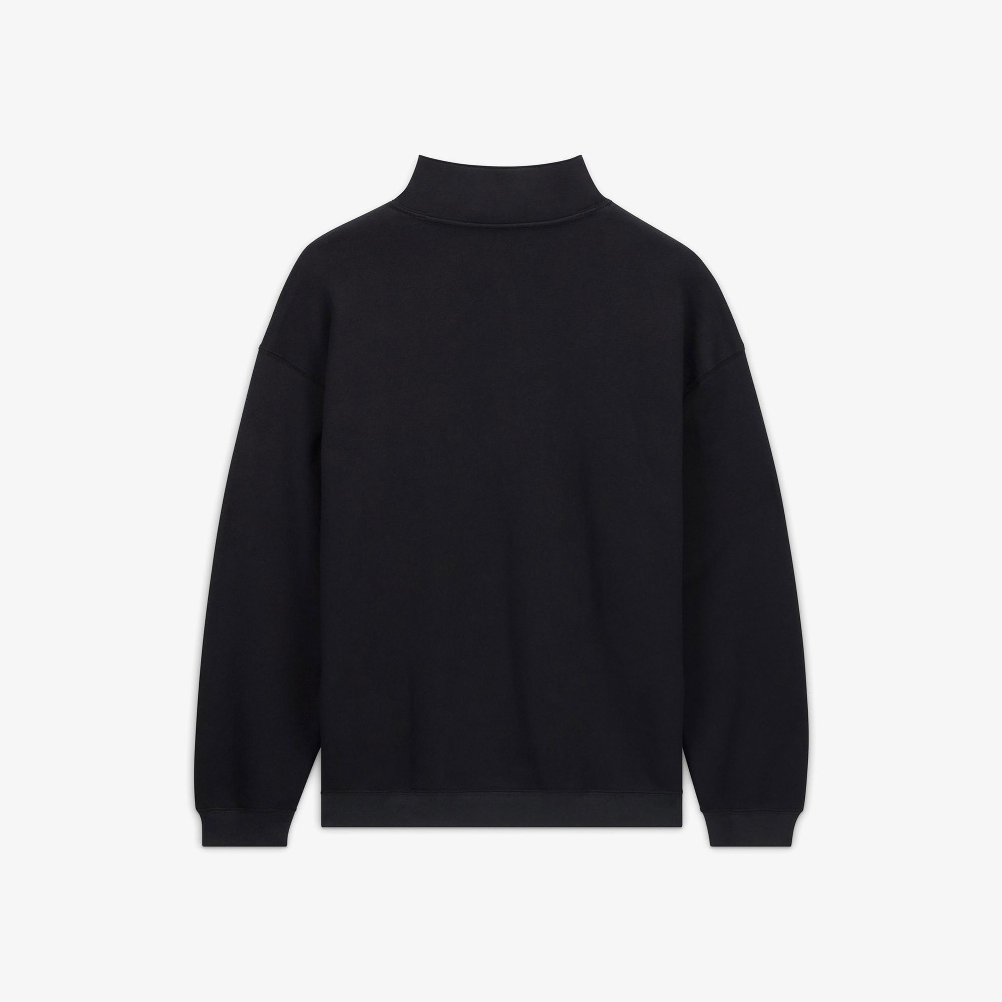 Converse Loose Fit Yarım Fermuarlı Erkek Siyah Sweatshirt