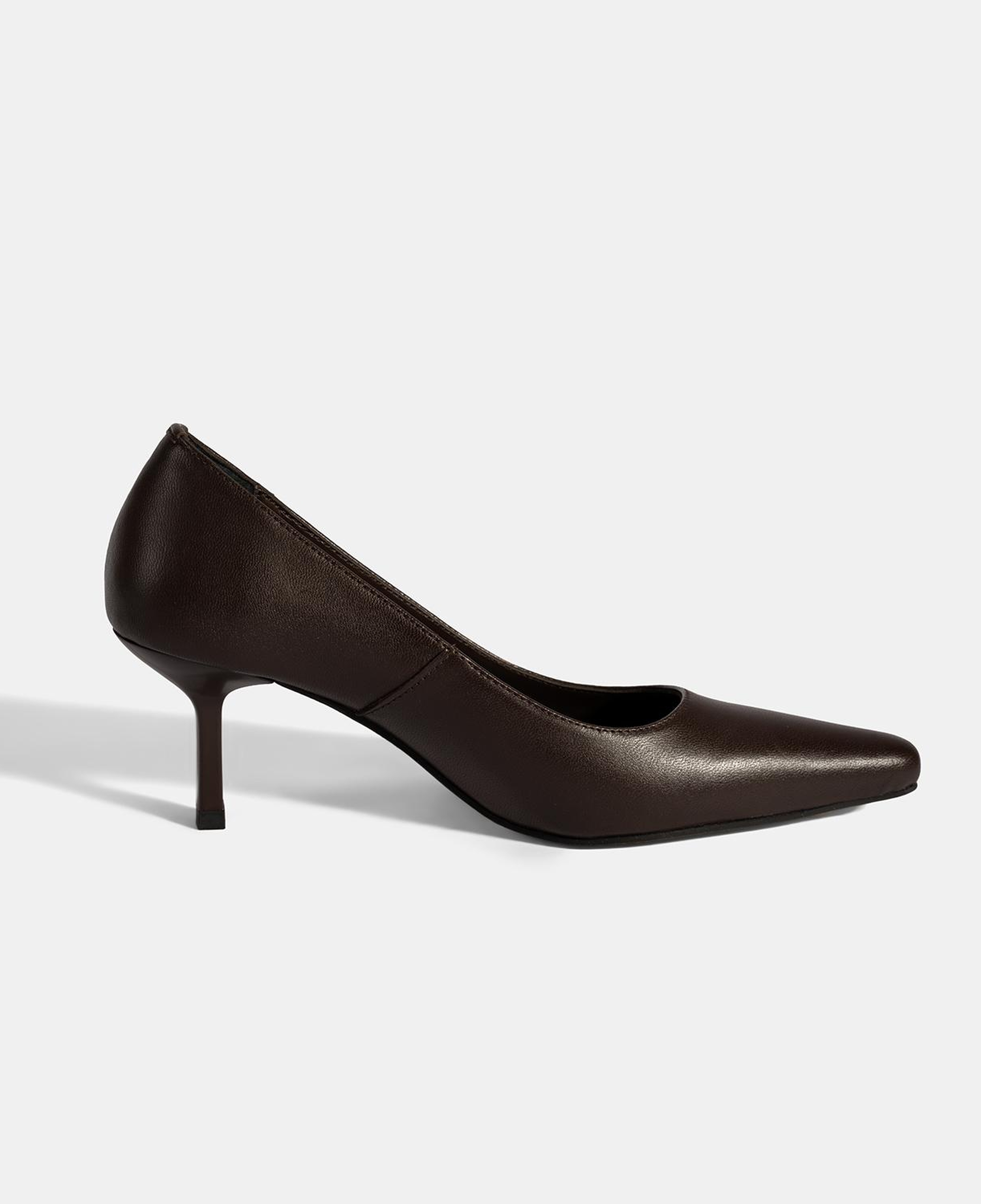 Kadın Kahve Deri Stiletto