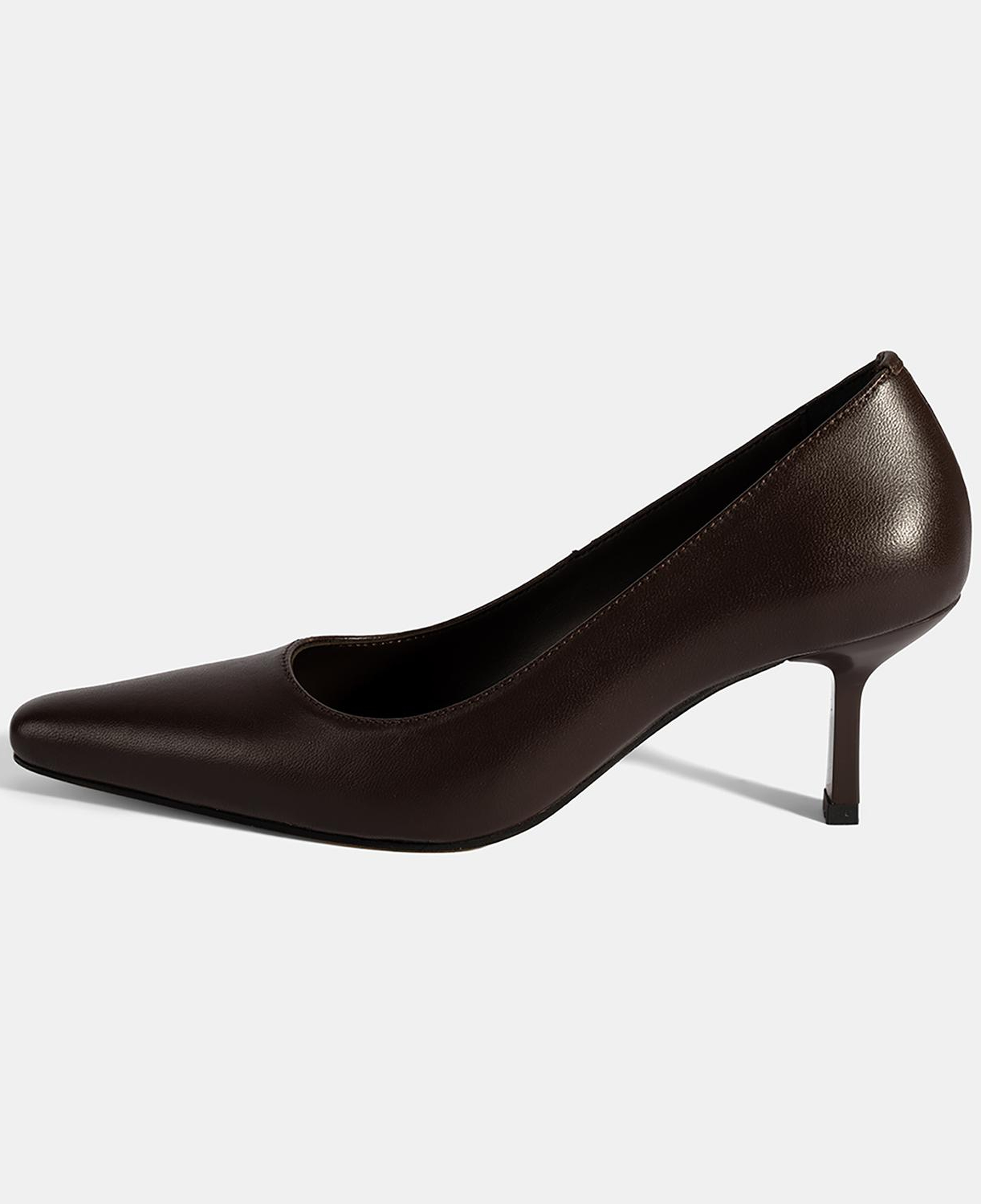 Kadın Kahve Deri Stiletto