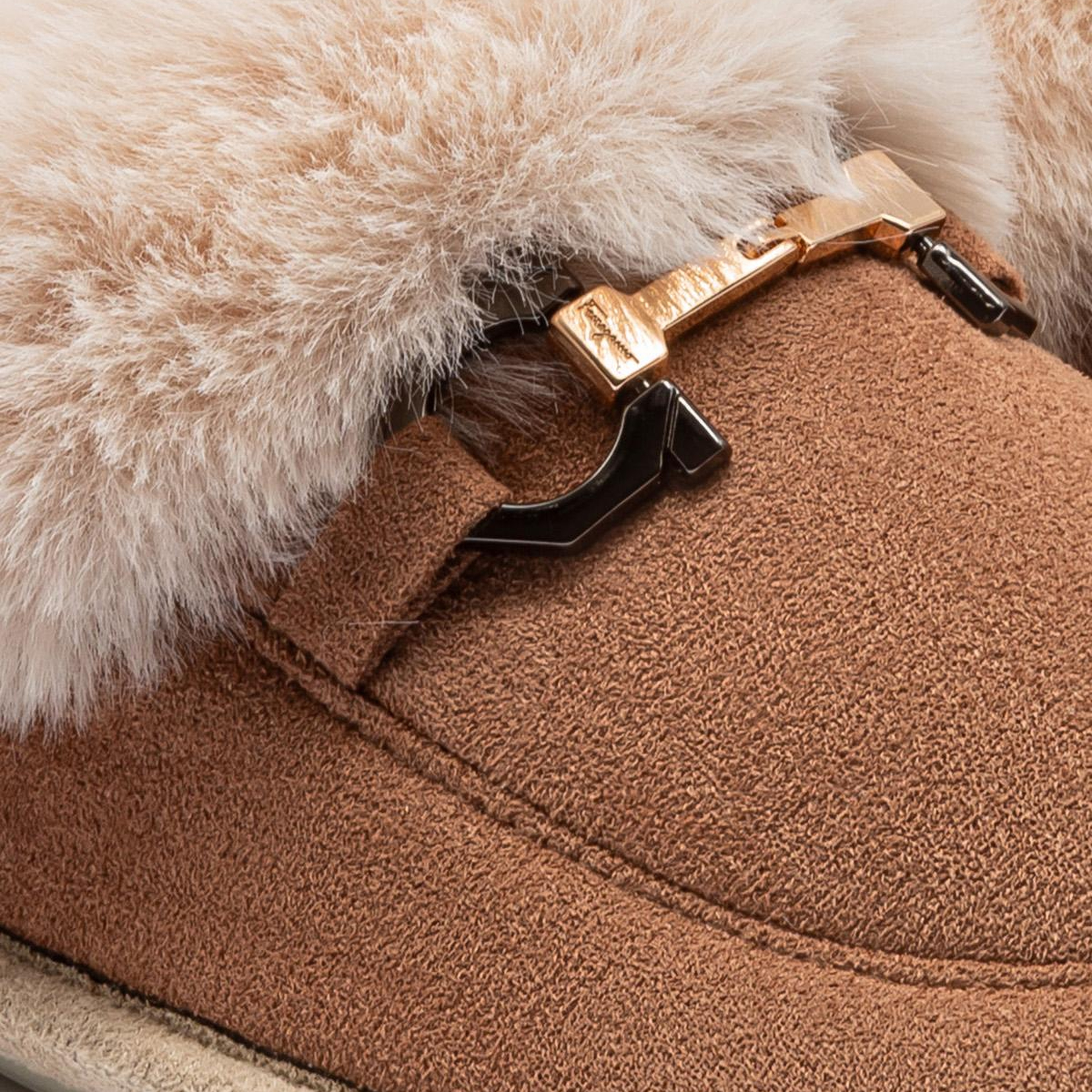 Ania Kadın Tokalı Ev Terliği Kahverengi 37/41