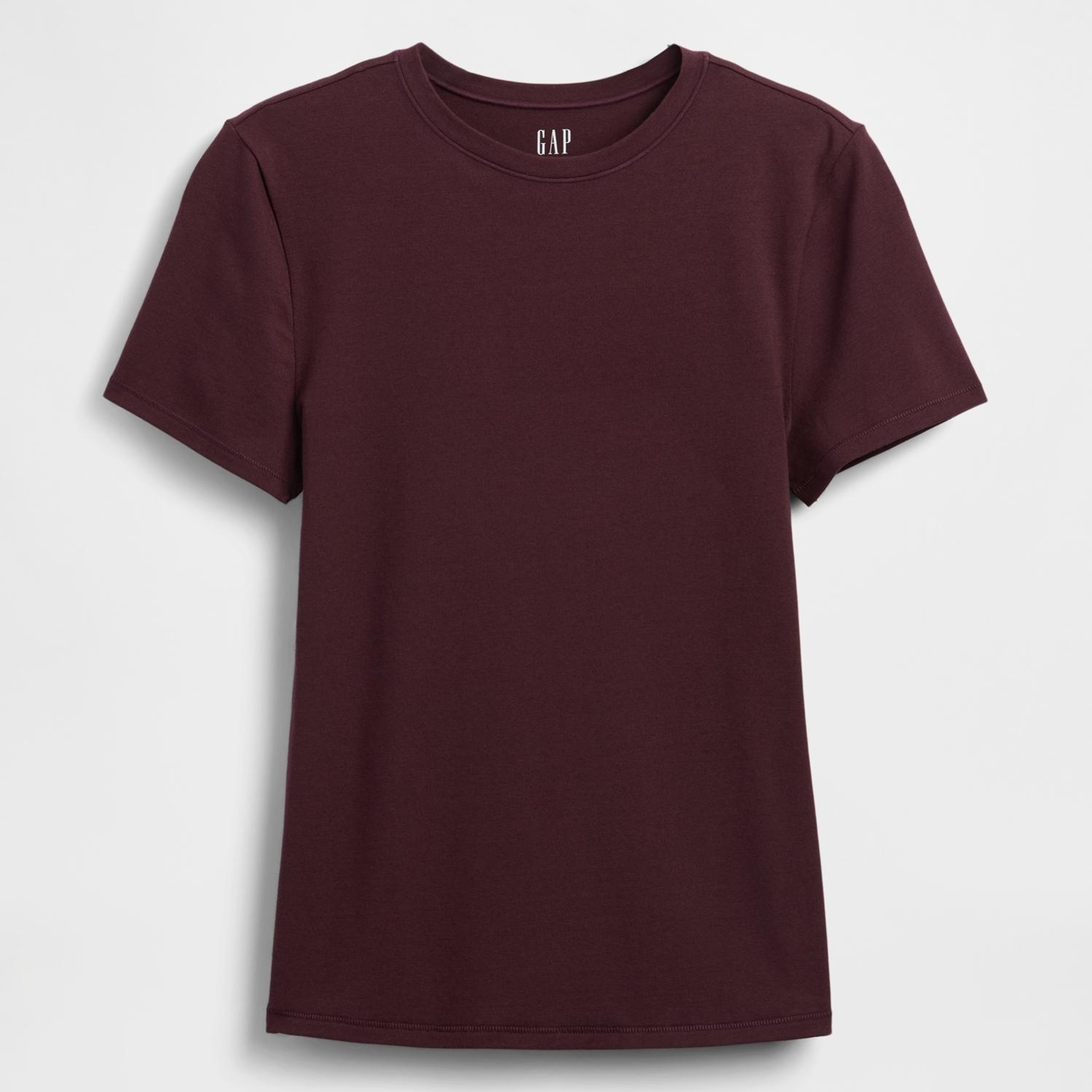 Kadın Bordo CloseKnit Jersey T-Shirt