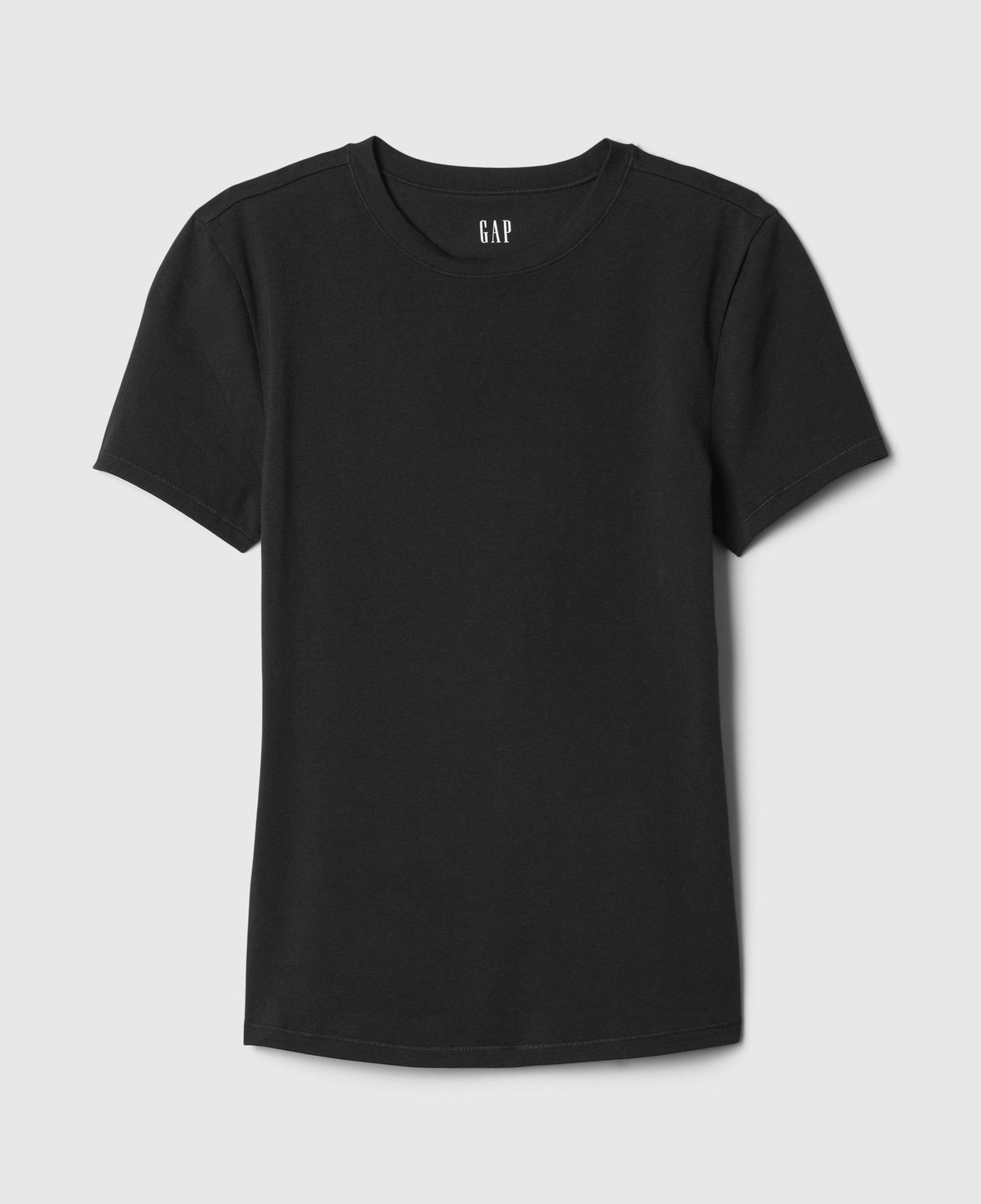 Kadın Siyah CloseKnit Jersey T-Shirt