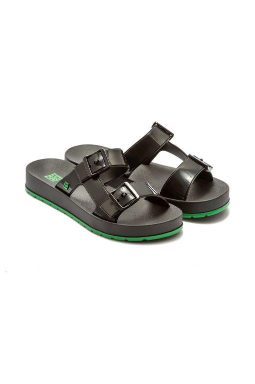 Flash Slide Çift Bantlı Kadın Terlik Siyah 35/40