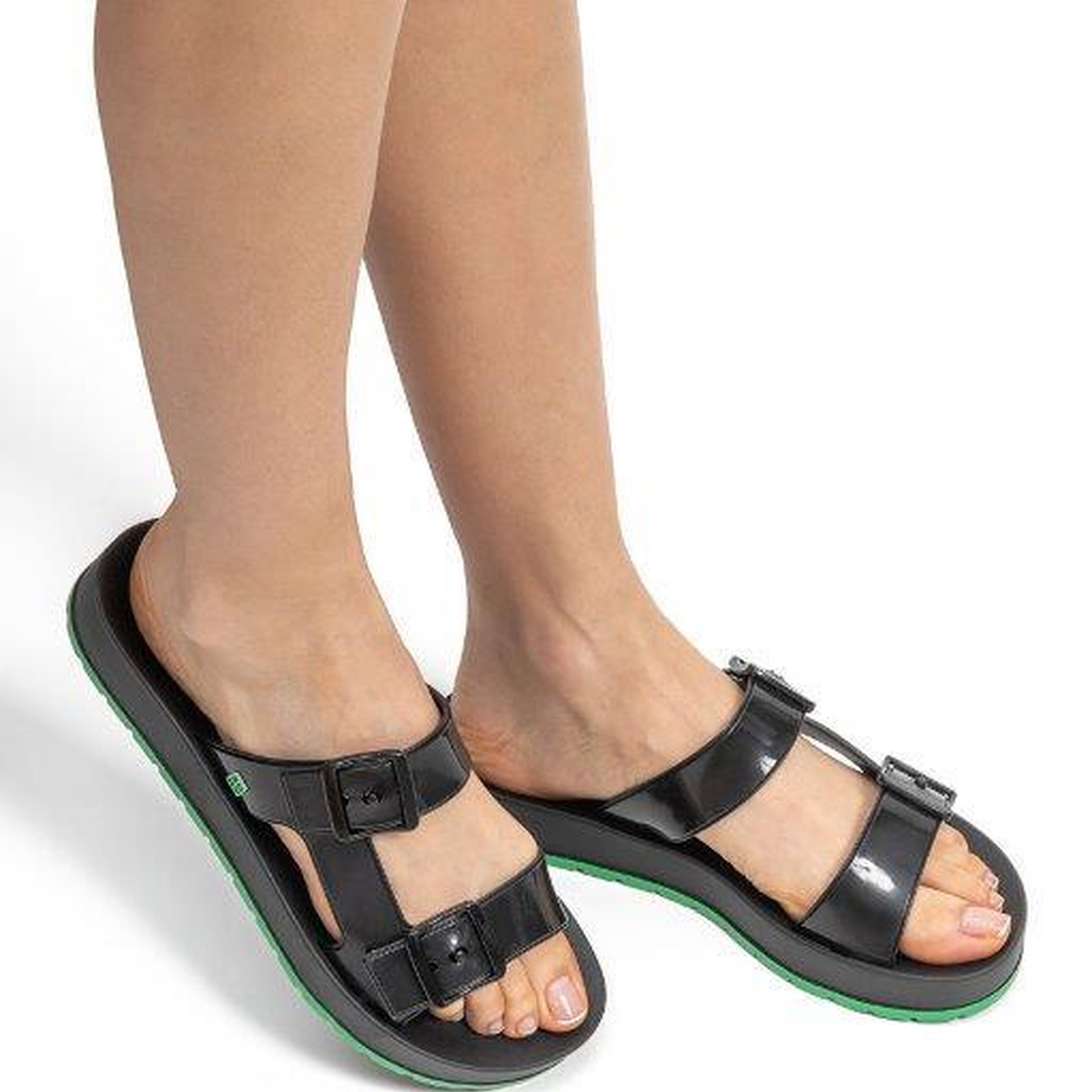 Flash Slide Çift Bantlı Kadın Terlik Siyah 35/40