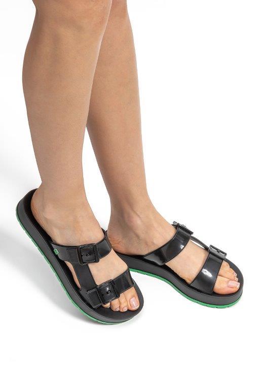 Flash Slide Çift Bantlı Kadın Terlik Siyah 35/40