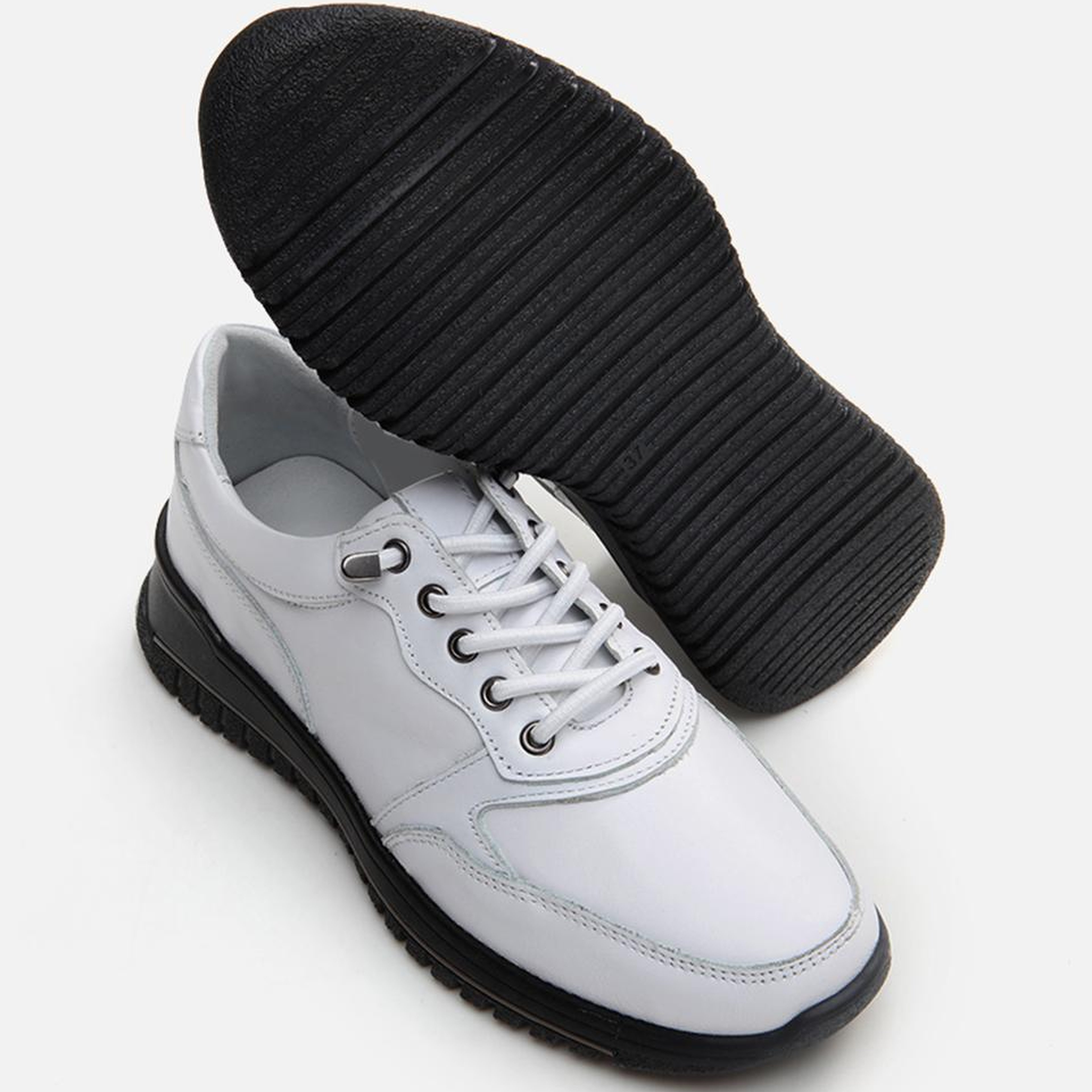 Kadın Deri Beyaz Spor Ayakkabı