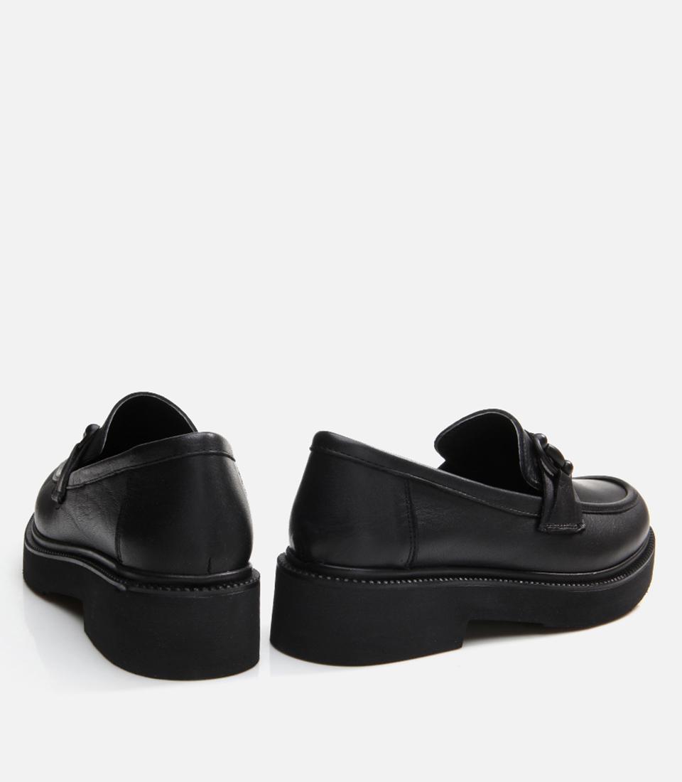 Kadın Deri Siyah Loafer