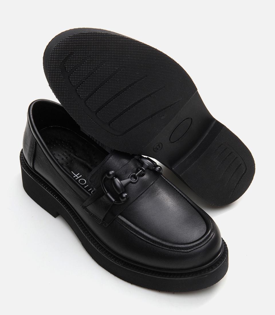 Kadın Deri Siyah Loafer