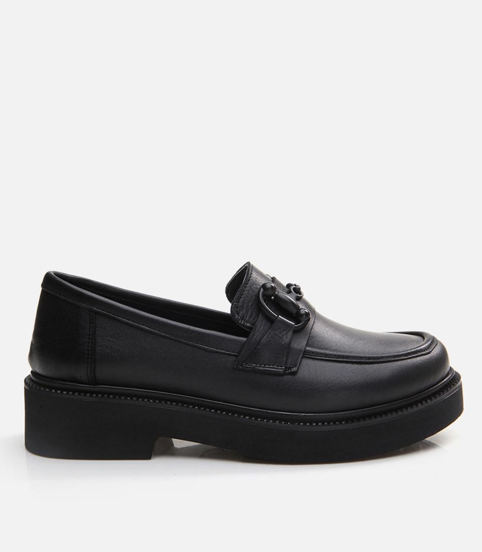 Kadın Deri Siyah Loafer