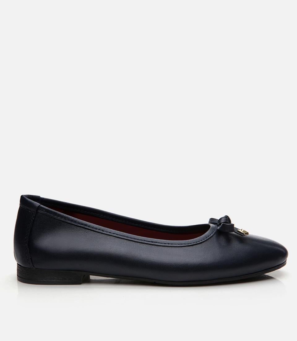 Kadın Deri Lacivert Babet