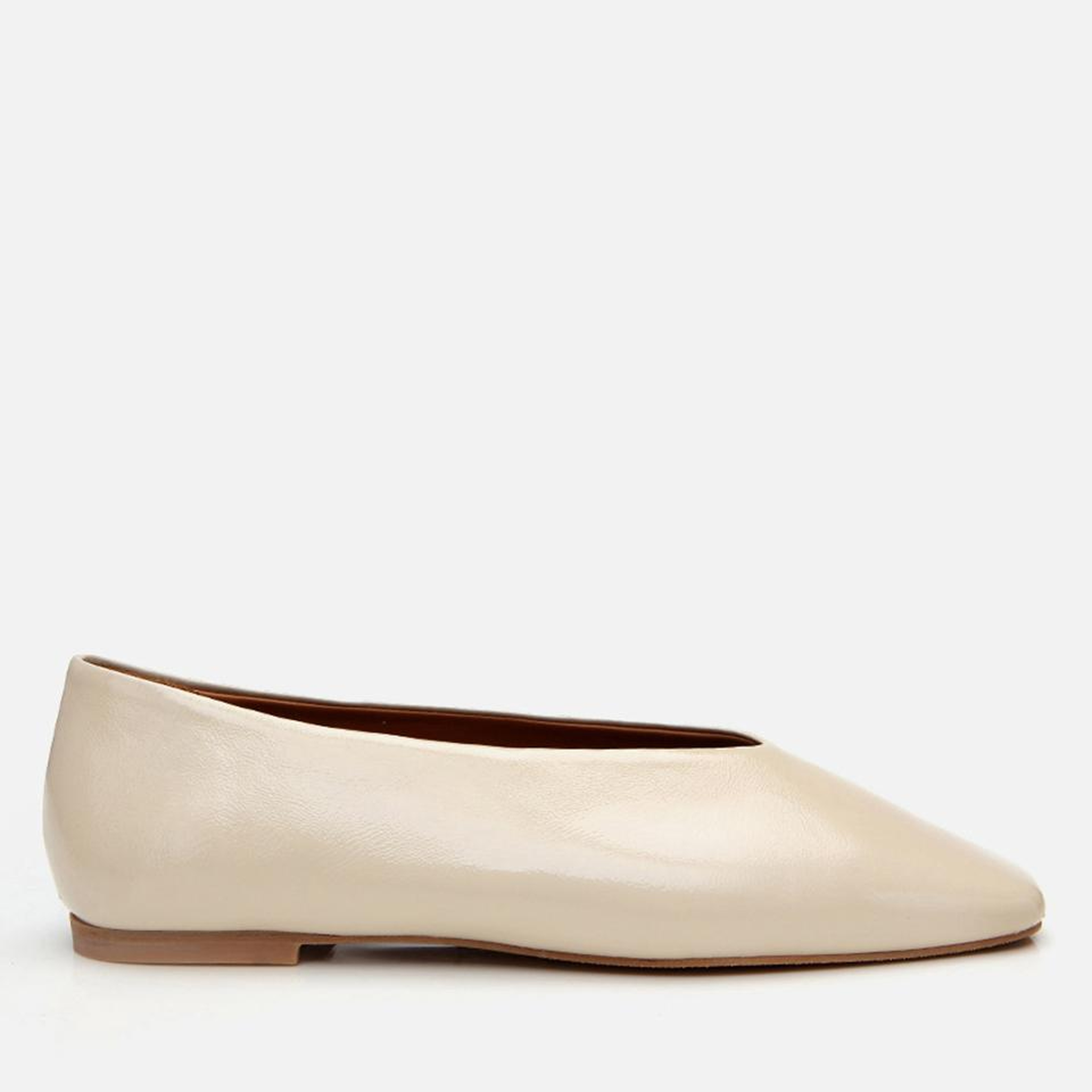 Kadın Rugan Deri Bej Babet