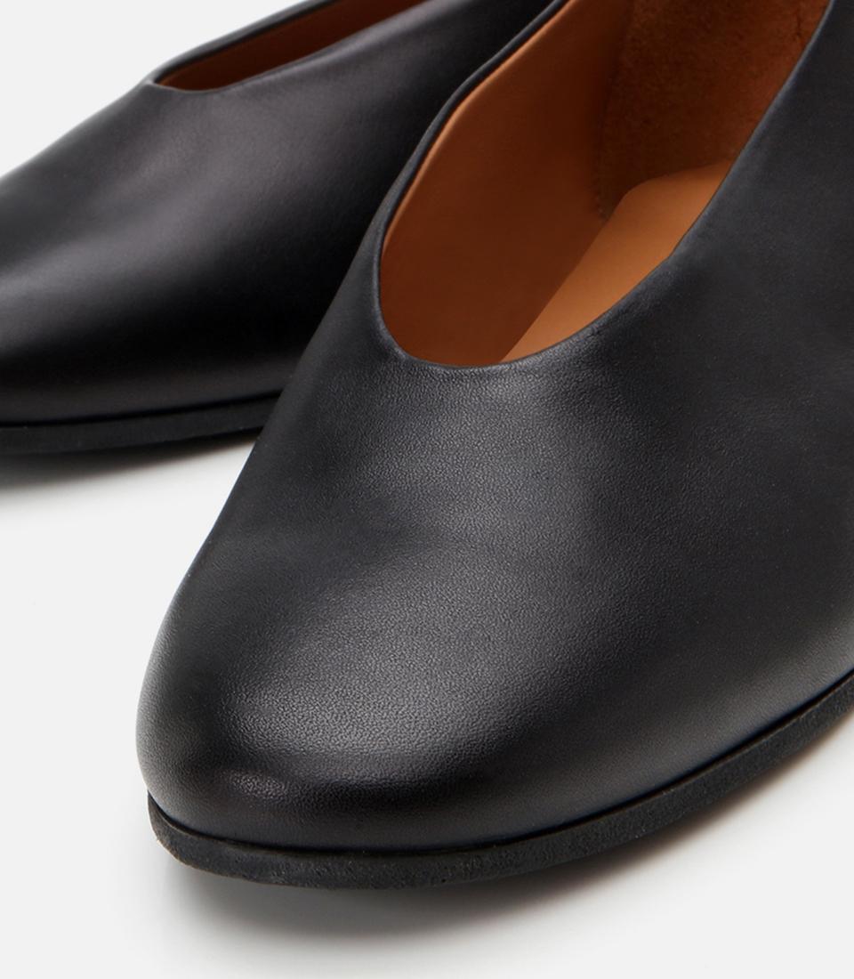 Kadın Deri Siyah Babet