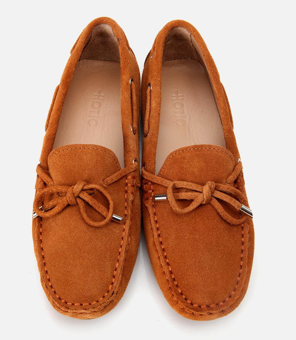 Kadın Süet Deri Taba Bağcık Detaylı Günlük Loafer