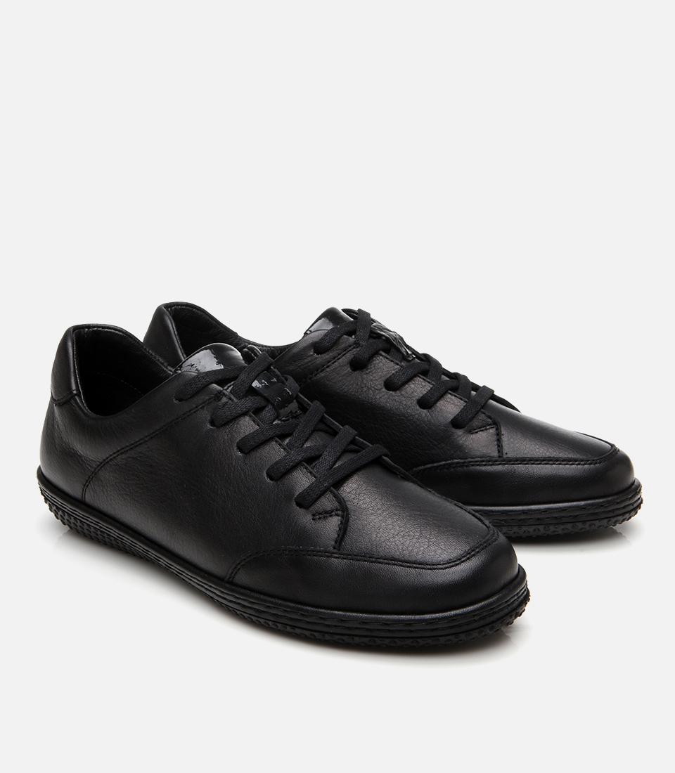 Kadın Deri Siyah Comfort Spor Ayakkabı