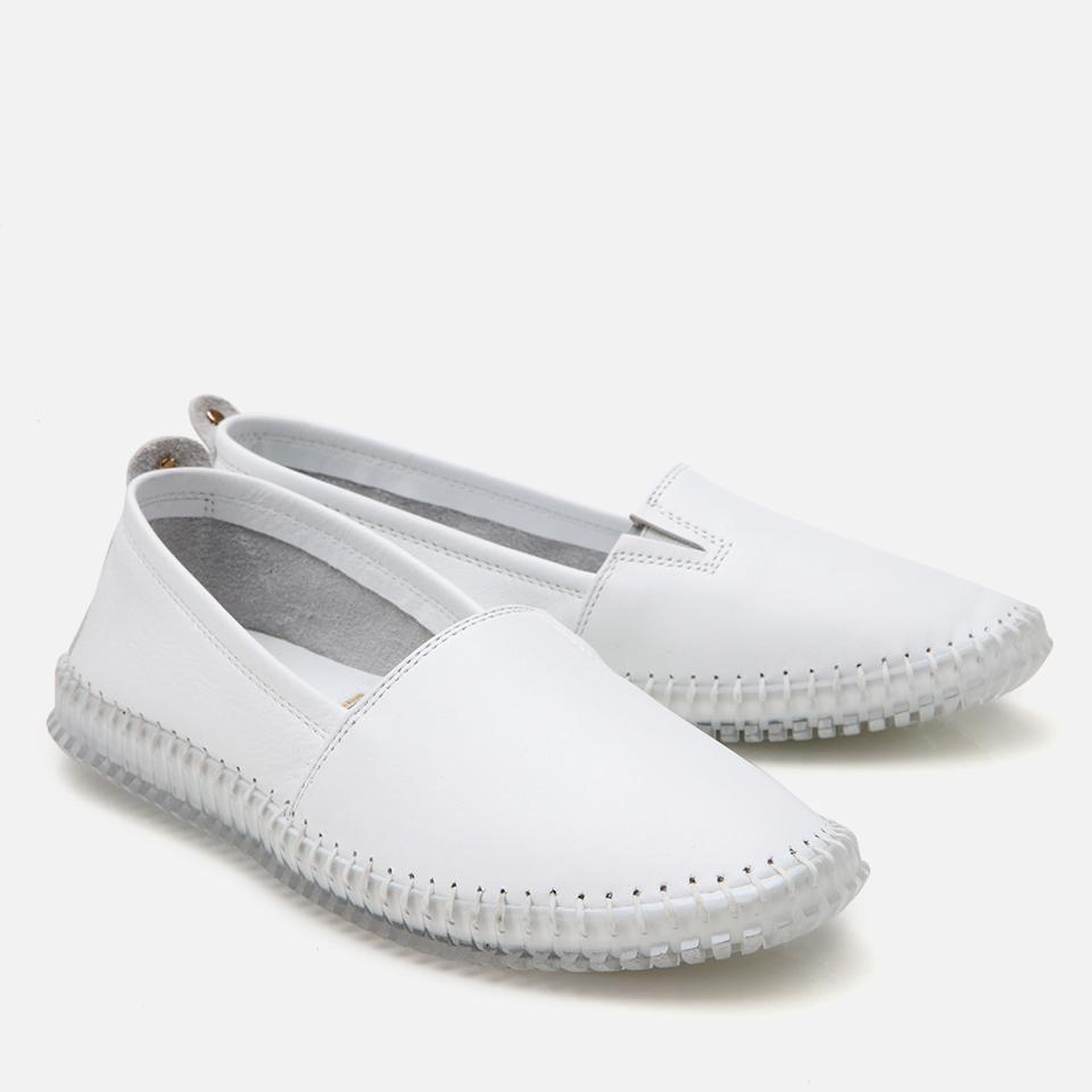 Kadın Deri Beyaz Ultra Esnek Tabanlı Comfort Ayakkabı