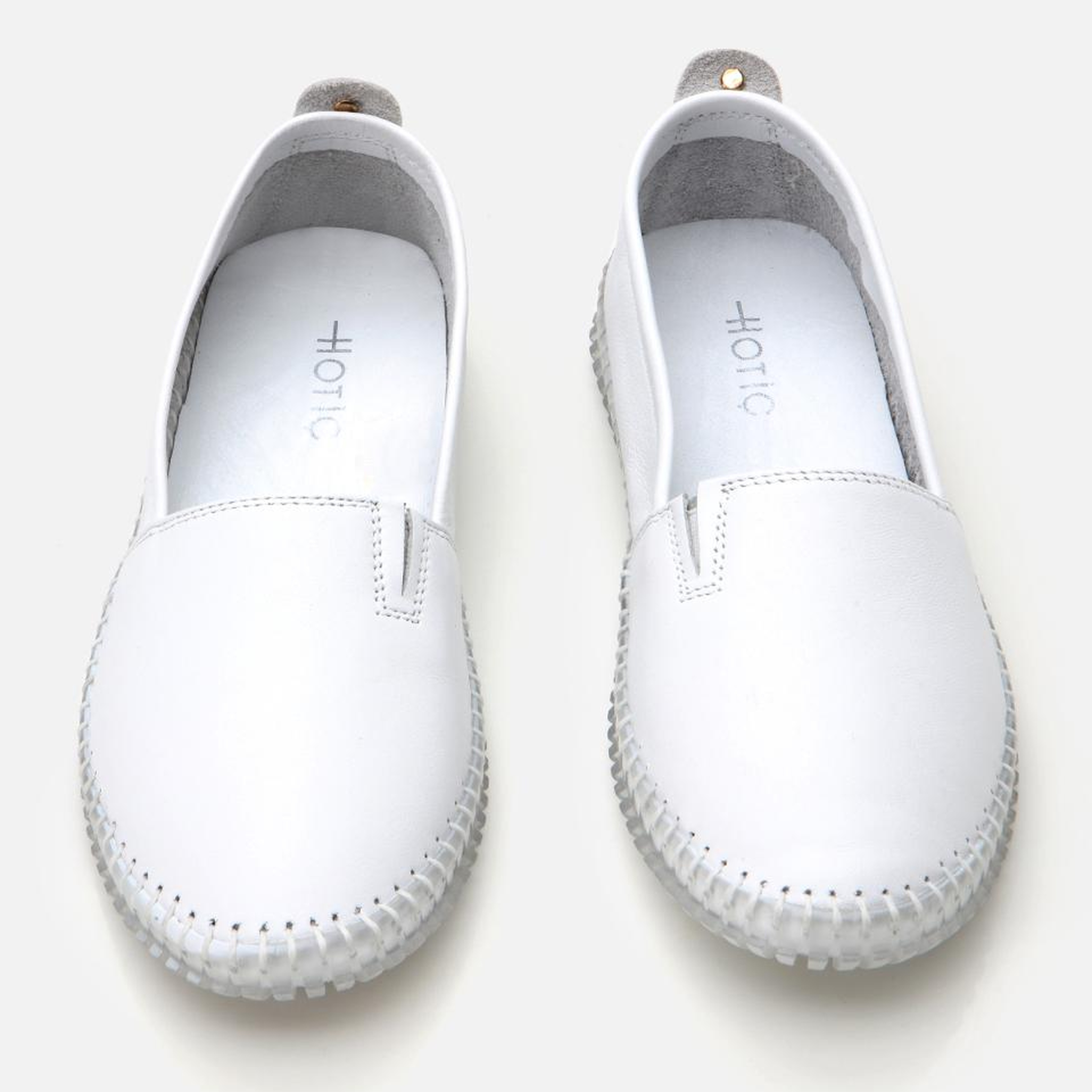 Kadın Deri Beyaz Ultra Esnek Tabanlı Comfort Ayakkabı