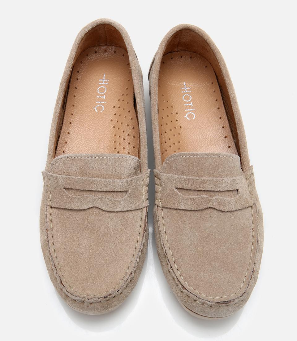 Kadın Süet Deri Bej Günlük Loafer