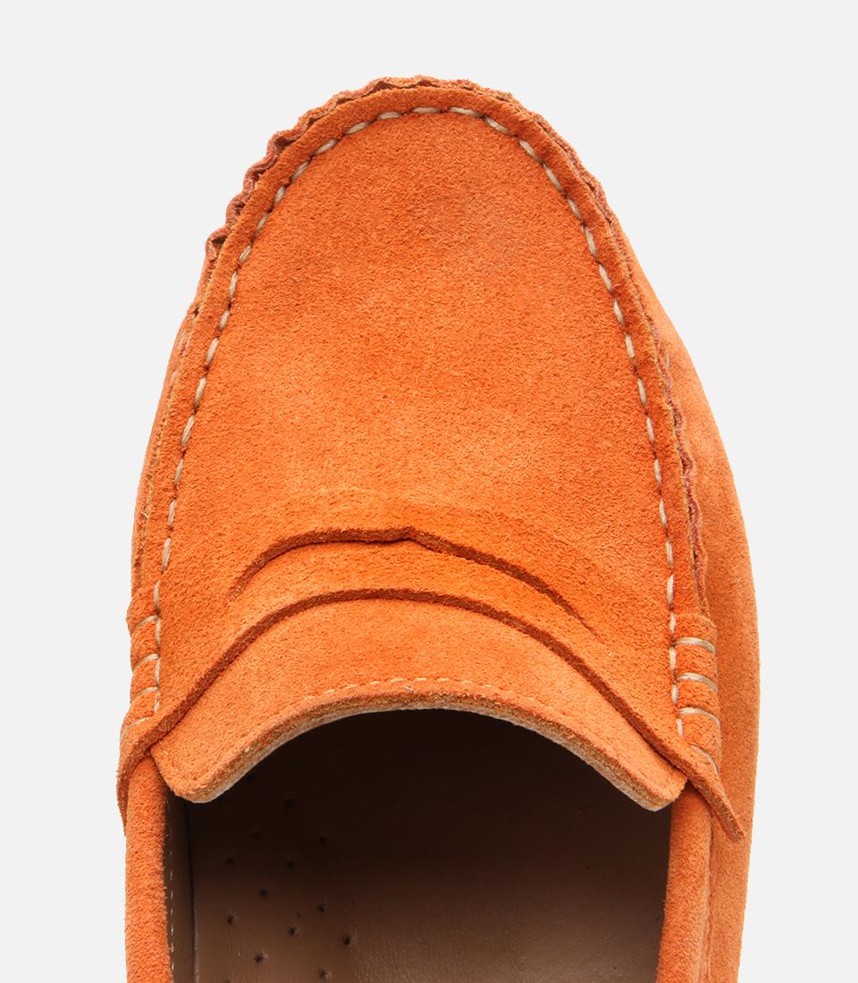 Kadın Süet Deri Turuncu Günlük Loafer