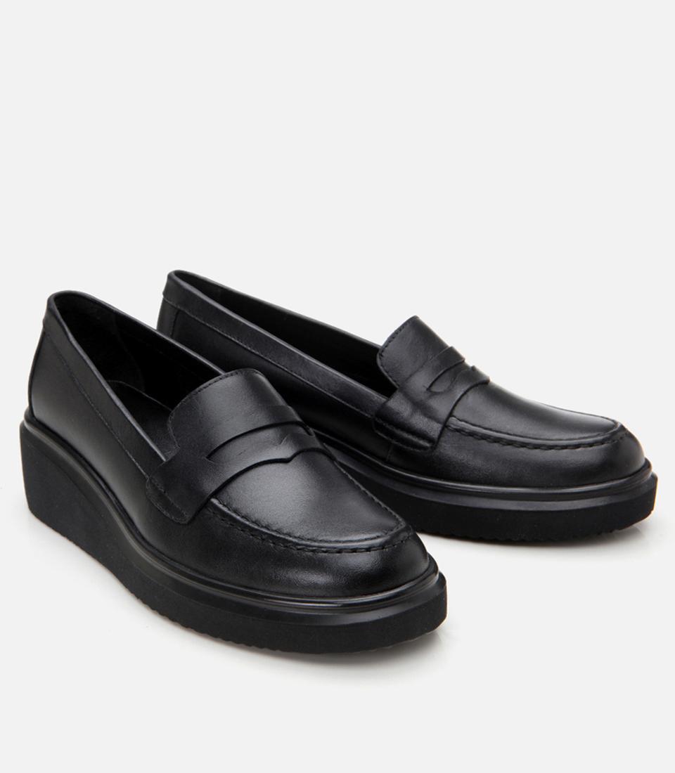 Kadın Deri Siyah Loafer