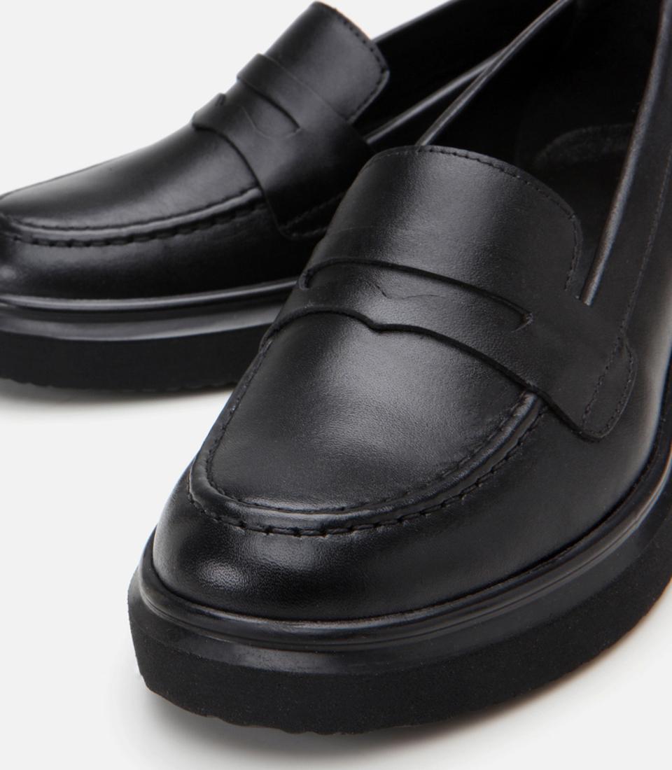 Kadın Deri Siyah Loafer