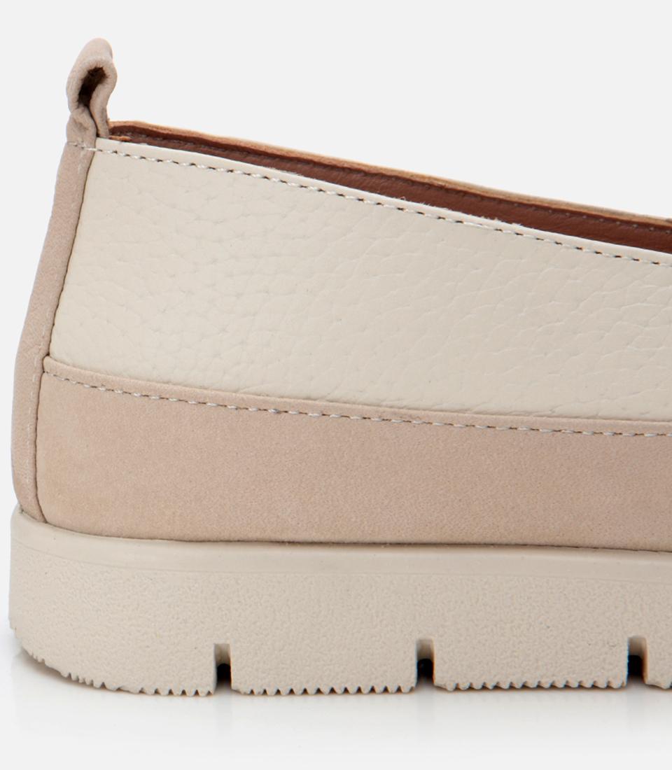 Kadın Deri Bej Loafer