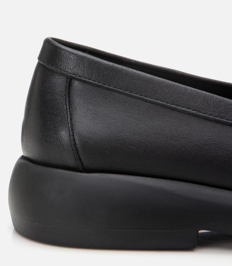 Kadın Deri Siyah Tokalı Şık Klasik Loafer