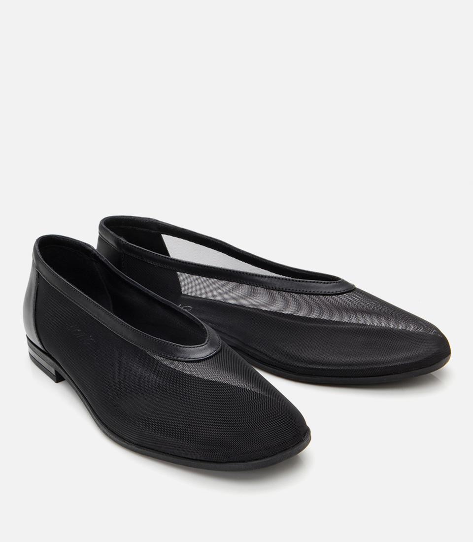 Kadın Siyah Transparan Detaylı Babet