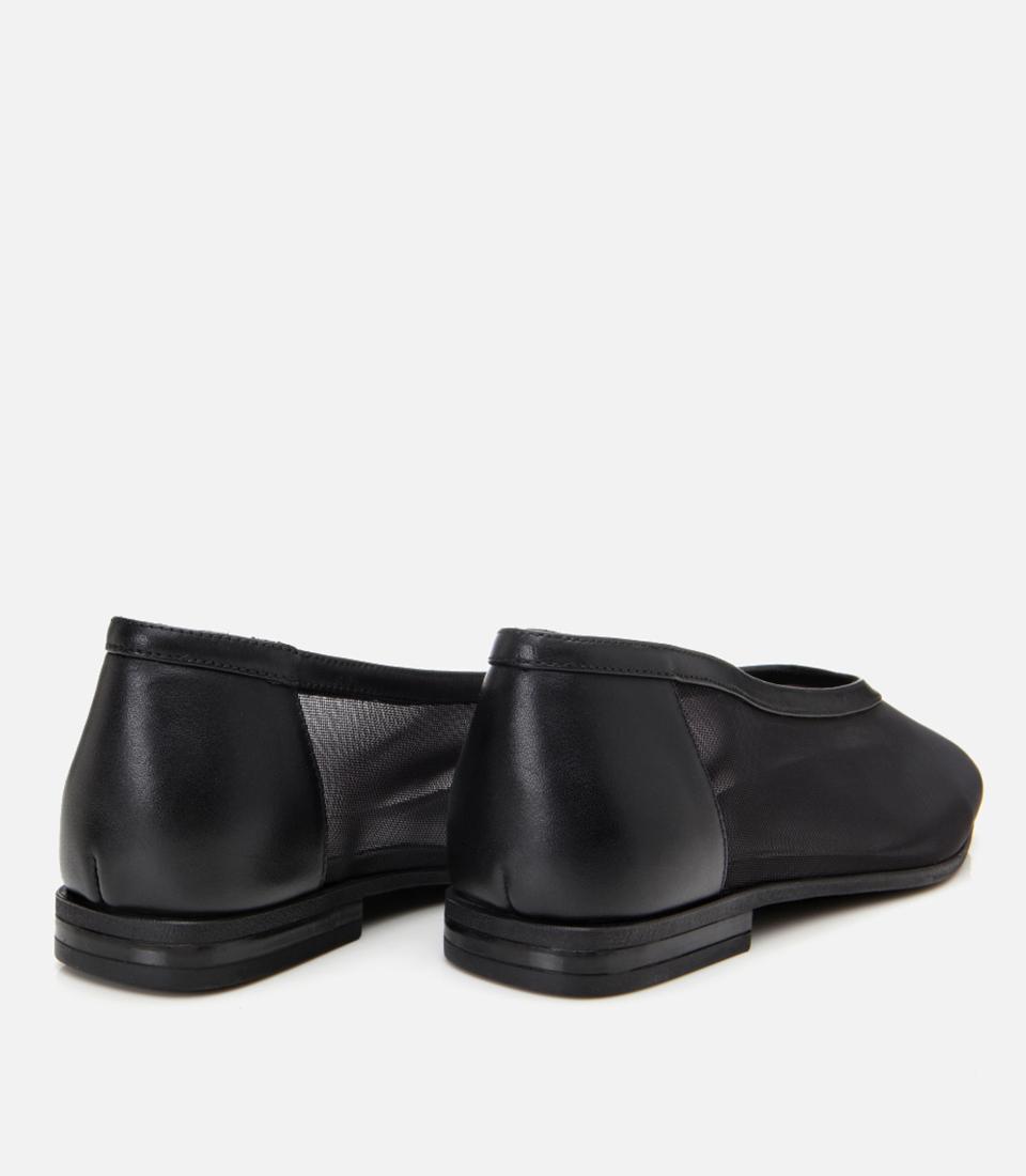 Kadın Siyah Transparan Detaylı Babet