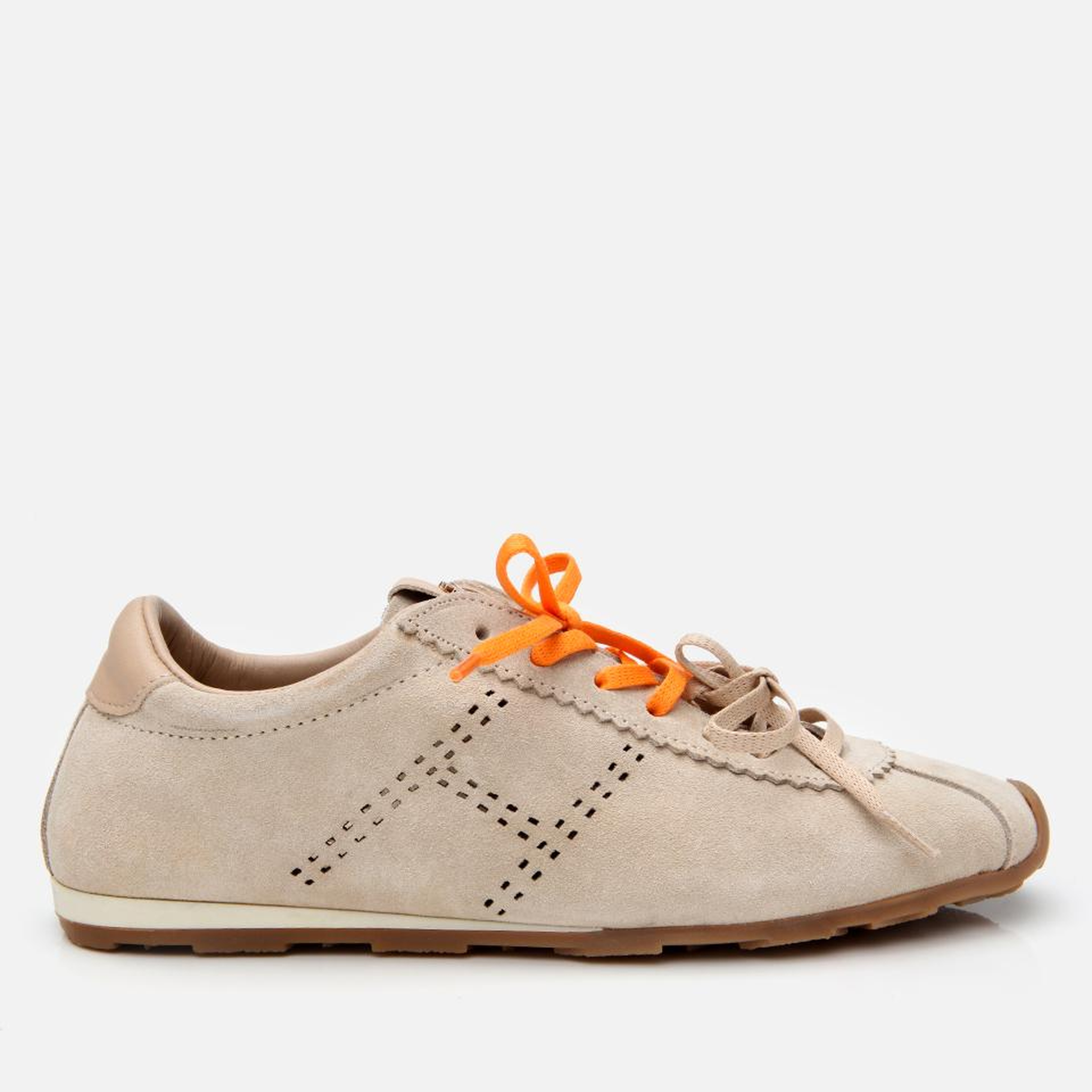 Kadın Süet Deri Bej Spor Ayakkabı