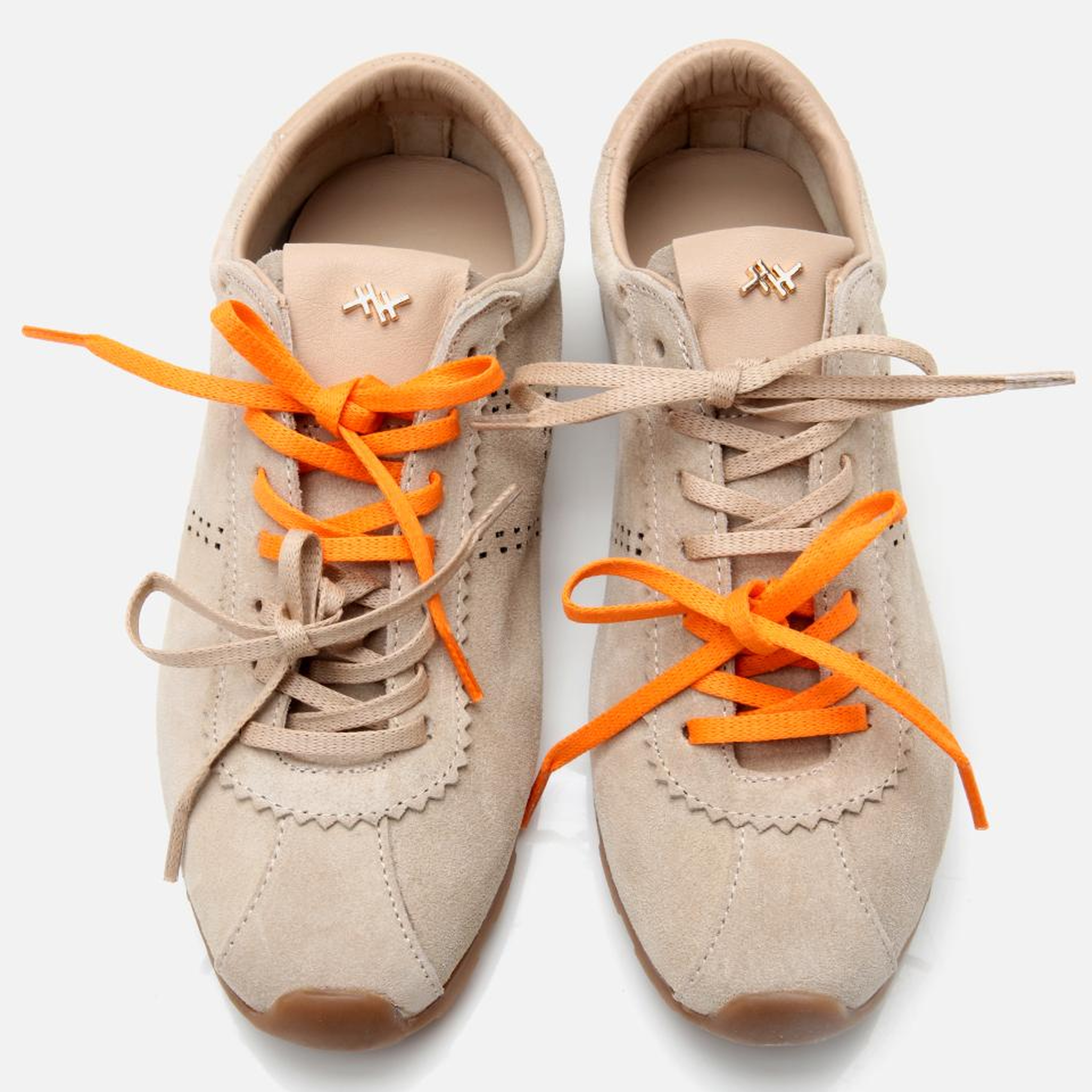 Kadın Süet Deri Bej Spor Ayakkabı