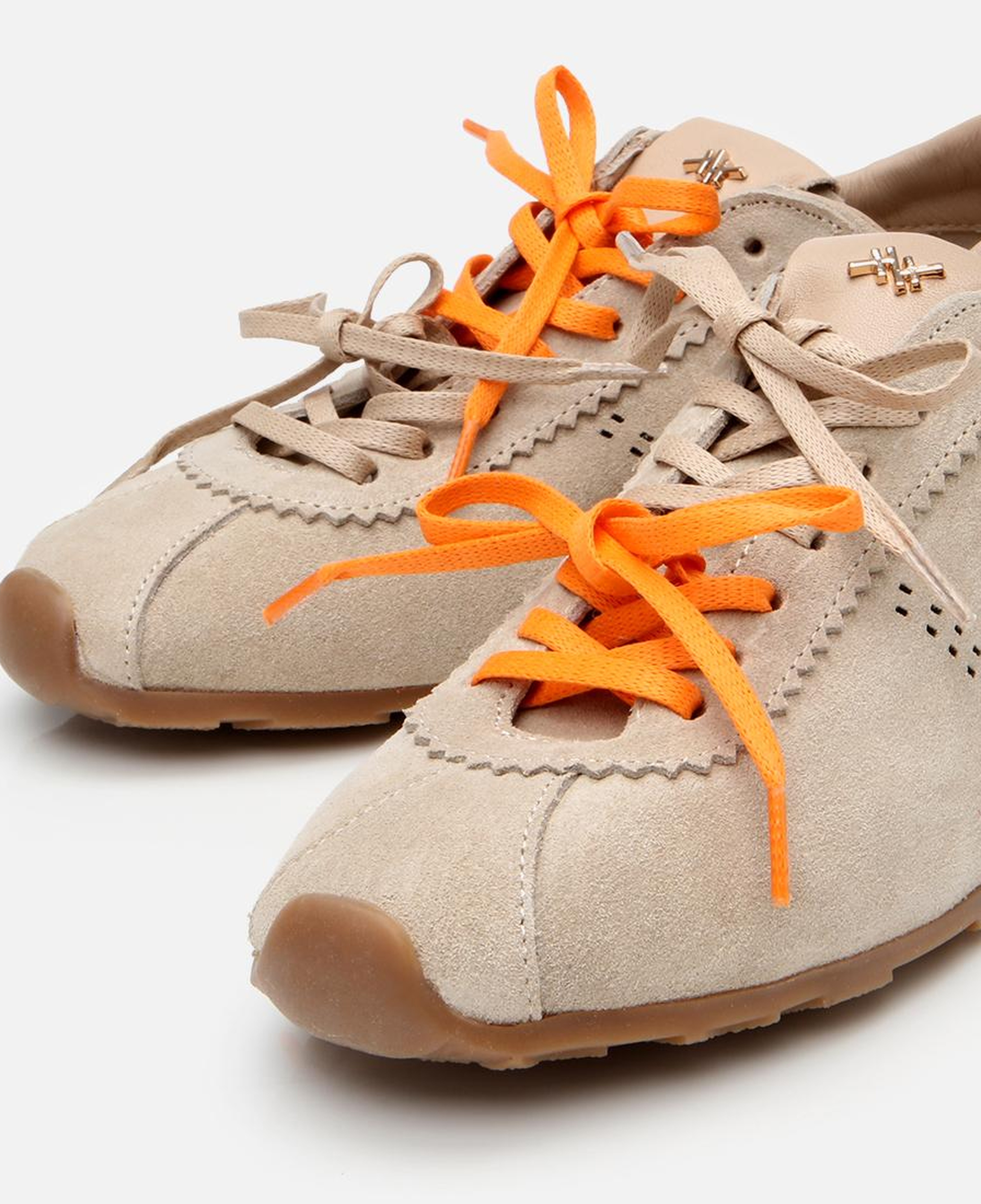 Kadın Süet Deri Bej Spor Ayakkabı