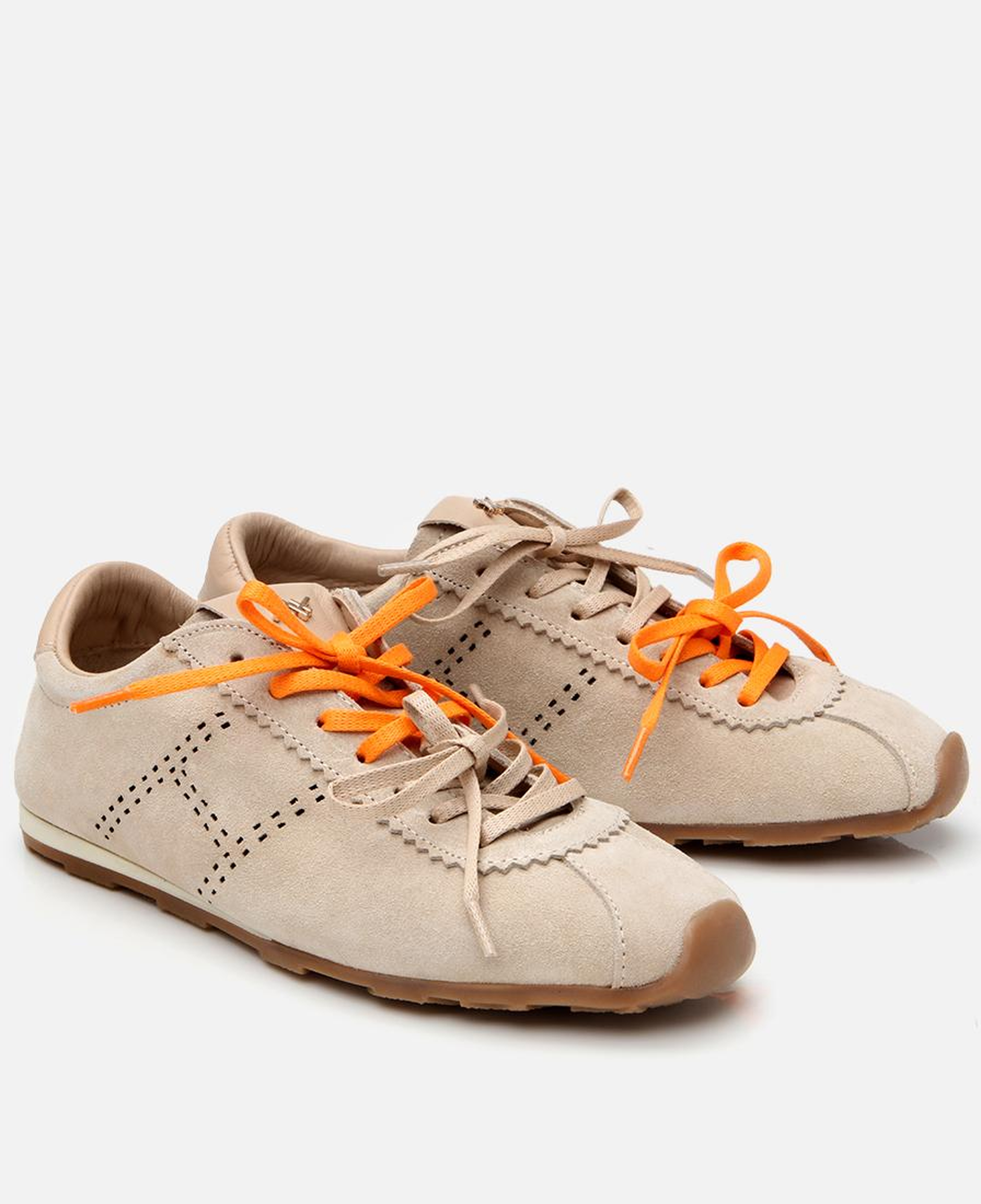 Kadın Süet Deri Bej Spor Ayakkabı