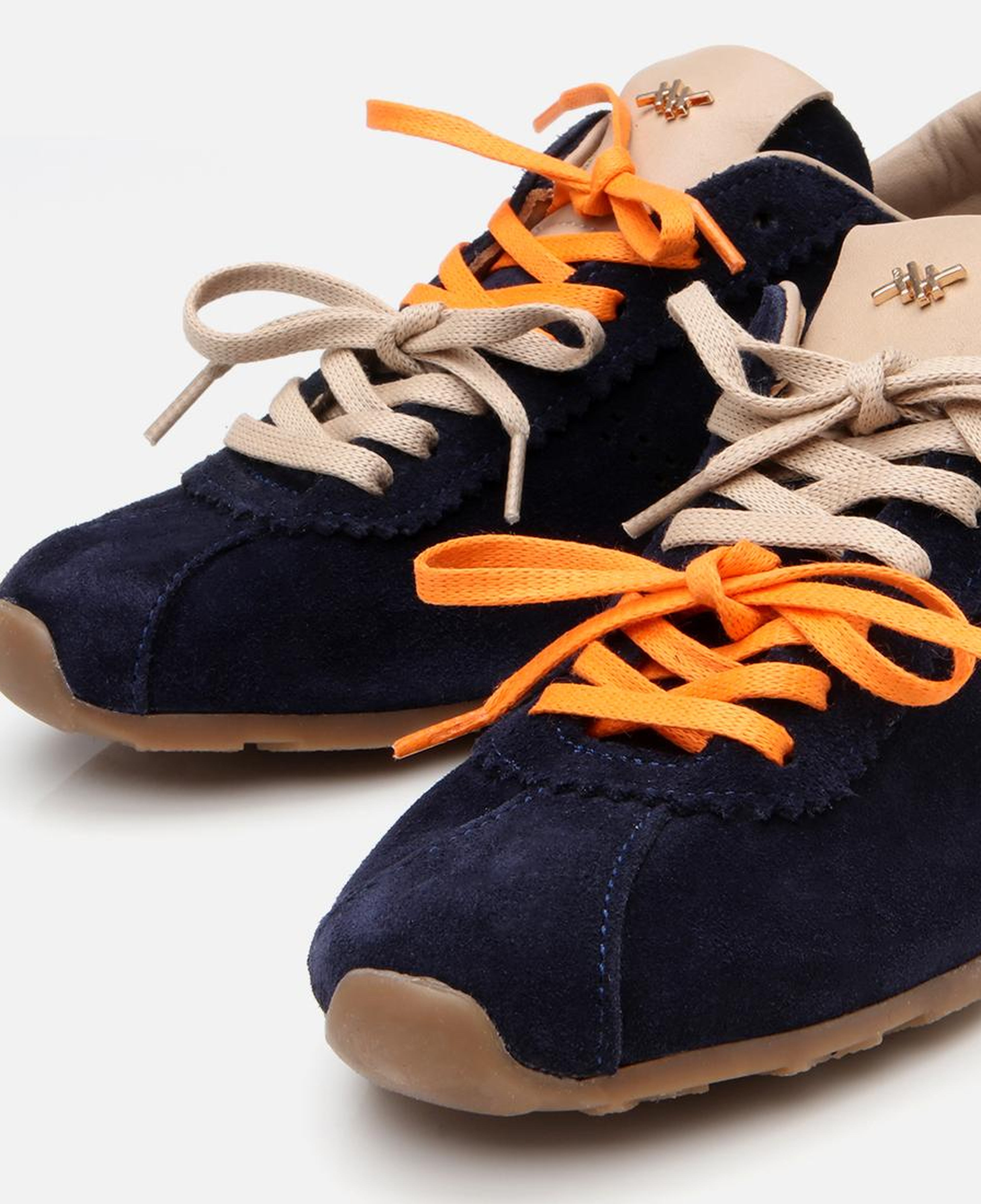 Kadın Süet Deri Lacivert Spor Ayakkabı