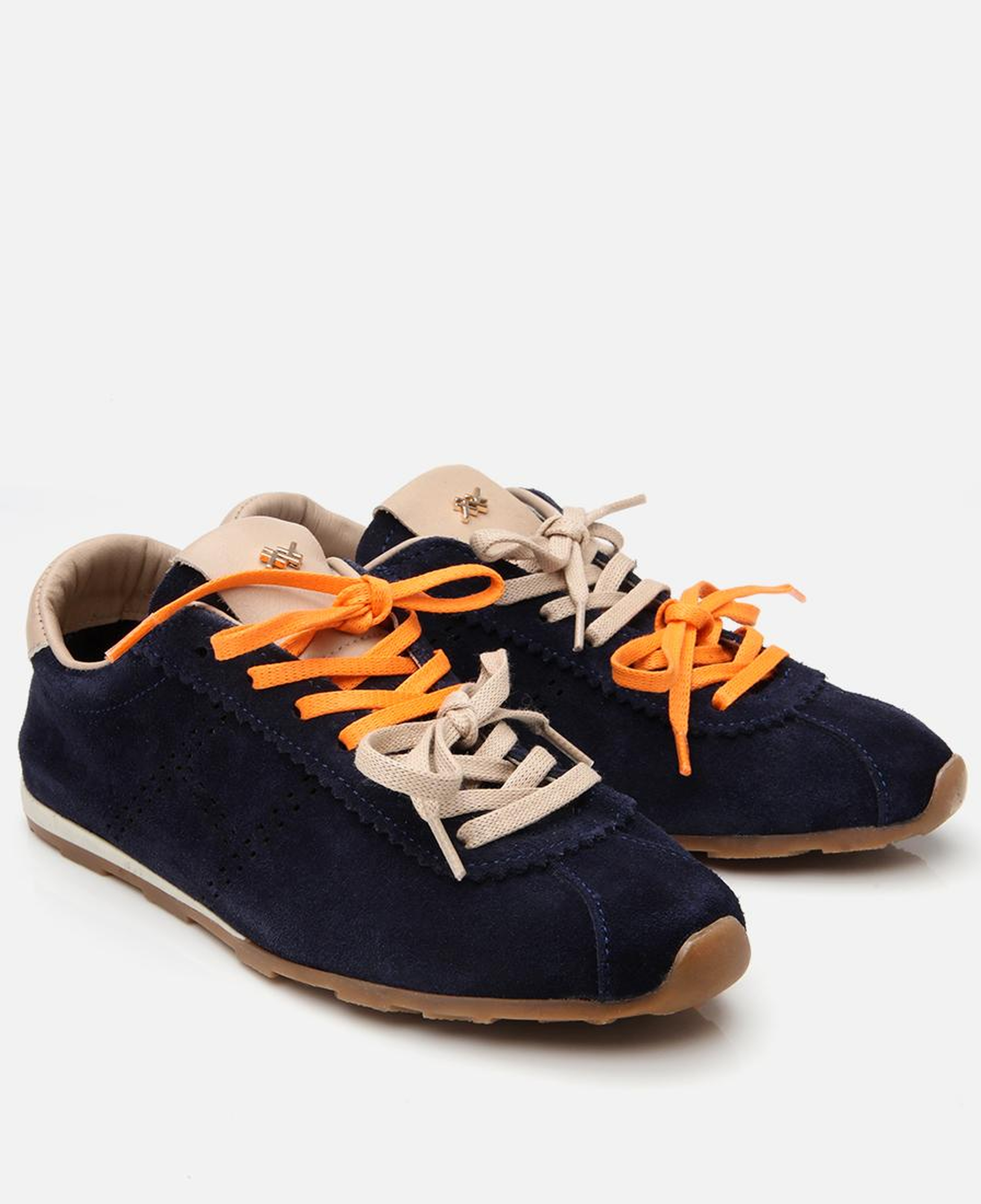 Kadın Süet Deri Lacivert Spor Ayakkabı