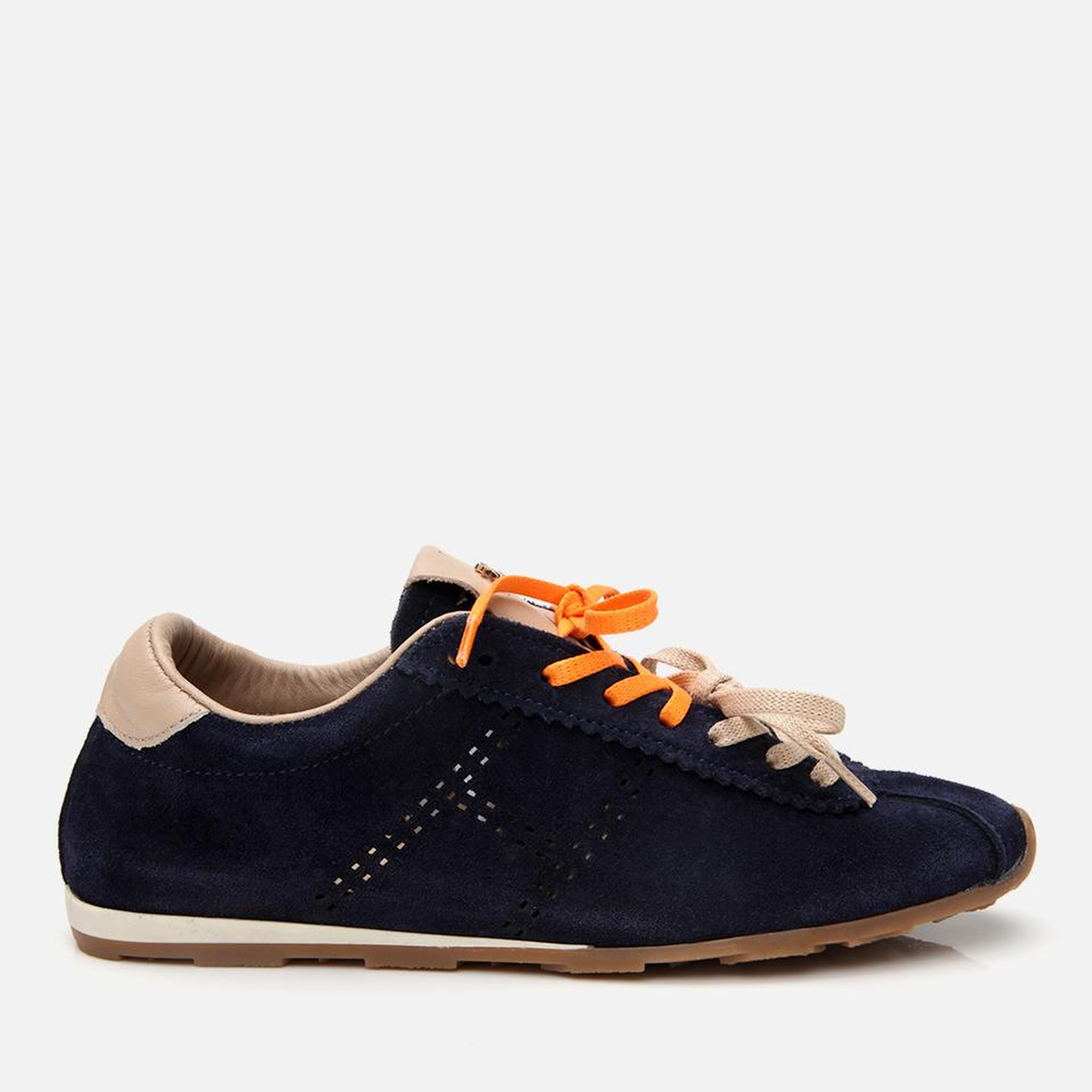 Kadın Süet Deri Lacivert Spor Ayakkabı