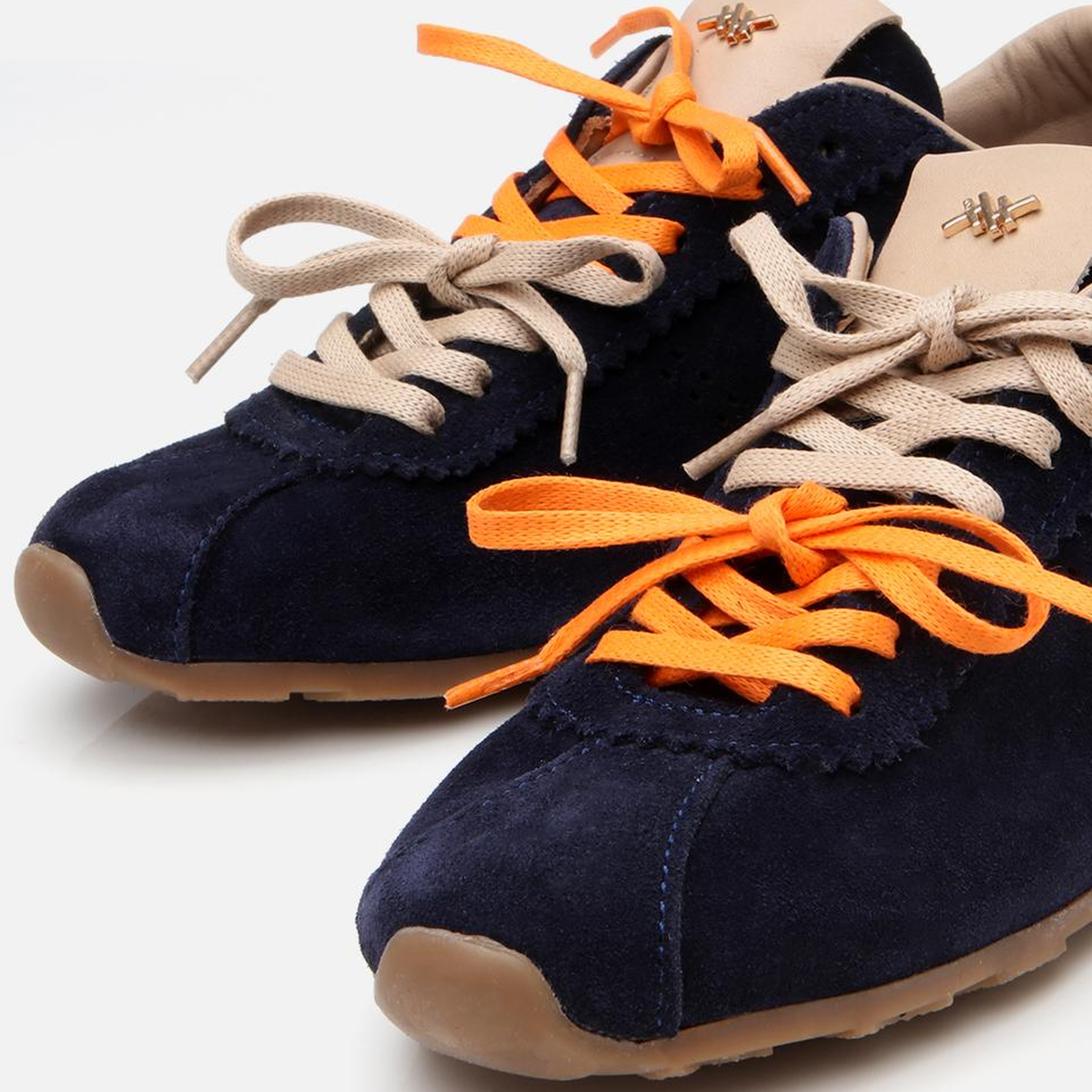 Kadın Süet Deri Lacivert Spor Ayakkabı