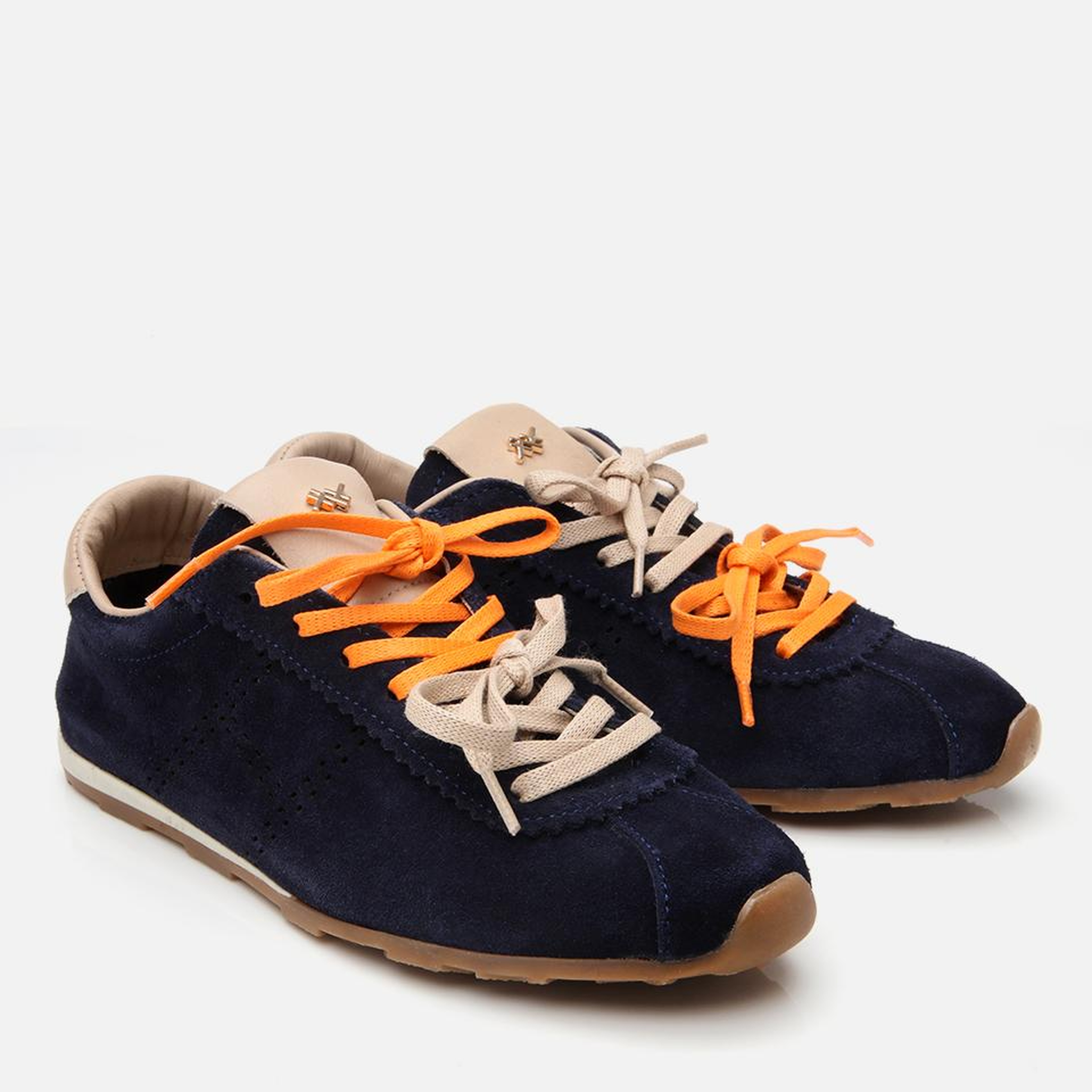 Kadın Süet Deri Lacivert Spor Ayakkabı