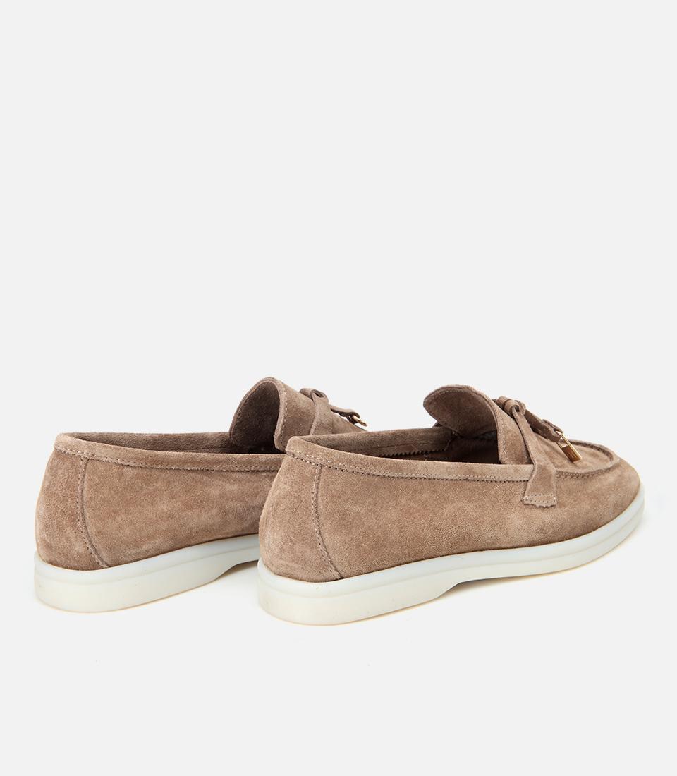 Kadın Deri Bej Loafer