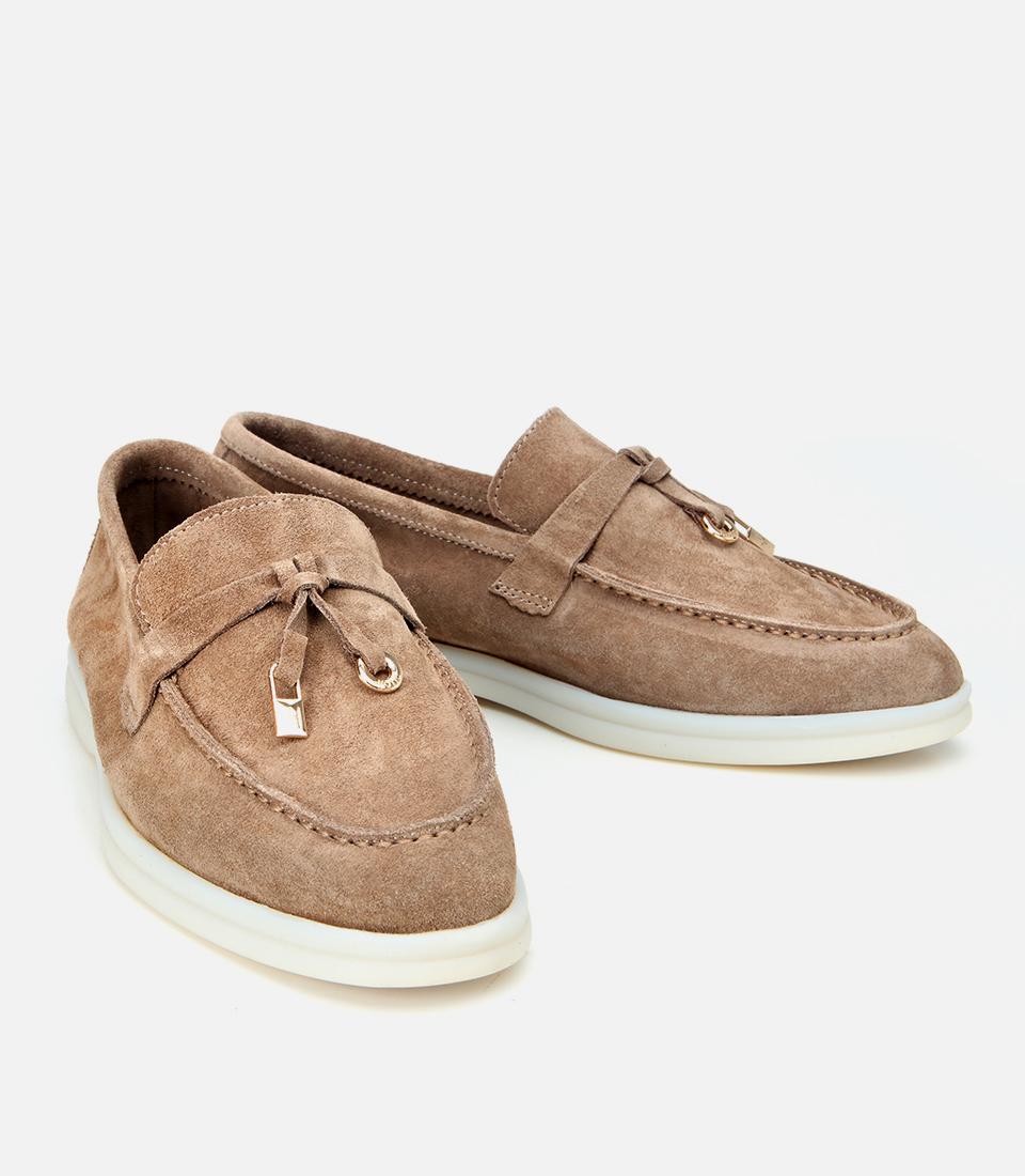 Kadın Deri Bej Loafer